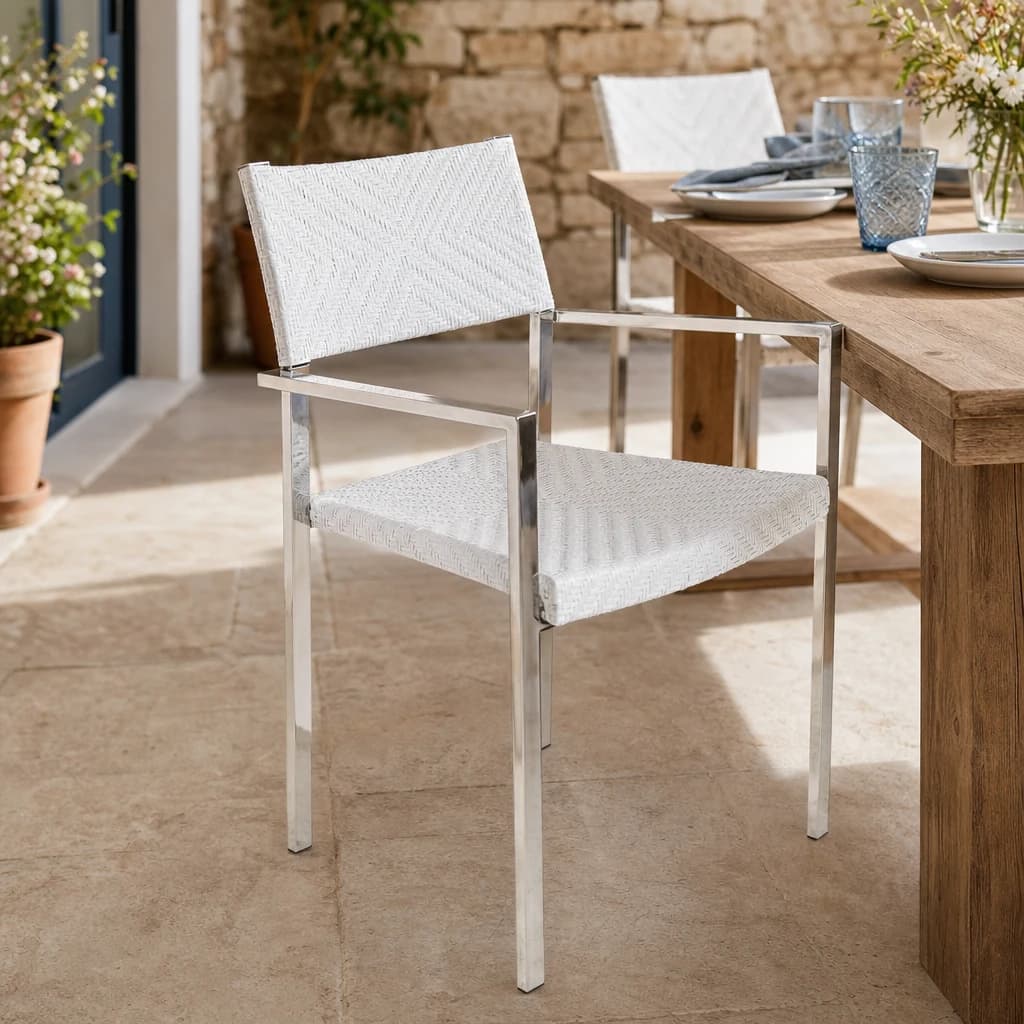 Set Of Two White Raffia Chairs - Seating, photo 1 of 2