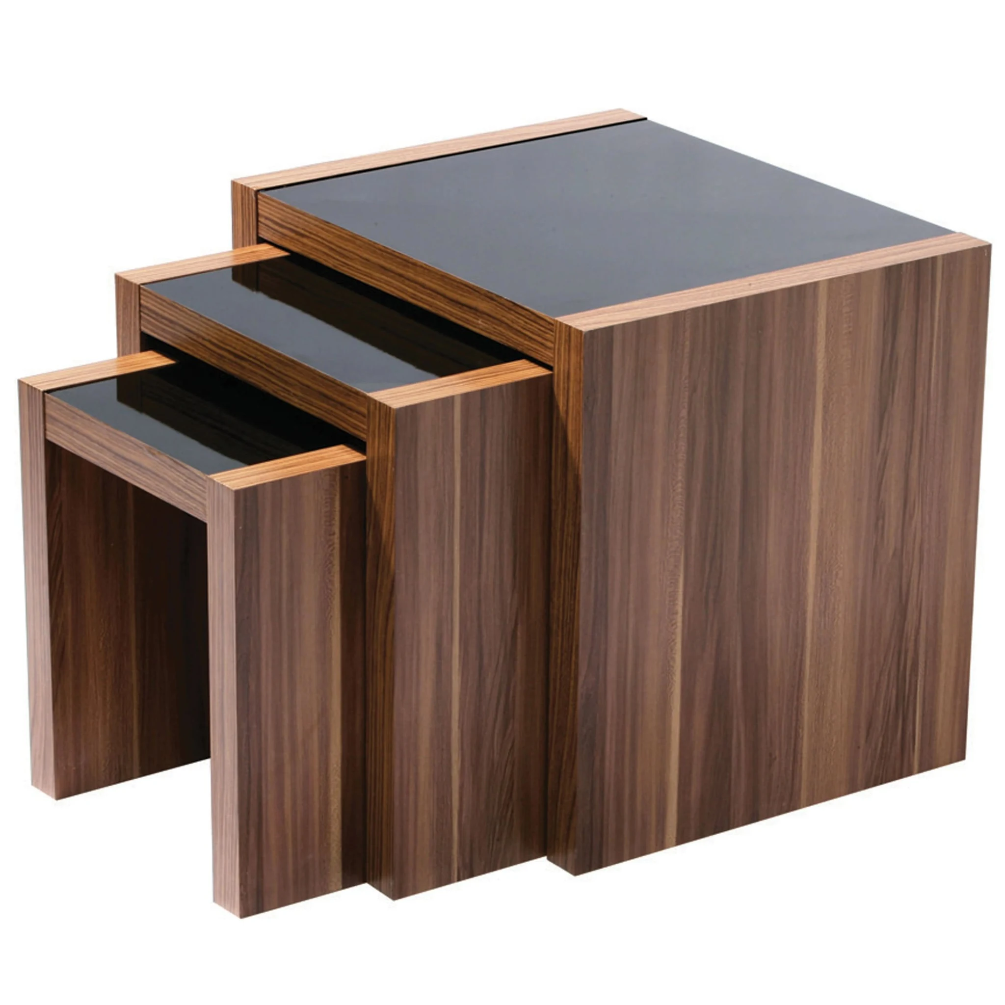 Fargo Walnut Veneer Nest Of 3 Tables - Tables, photo 2 of 2