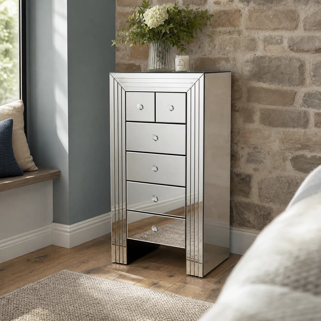 New Line Mirrored 6 Drawer Chest - Furniture, photo 1 of 2