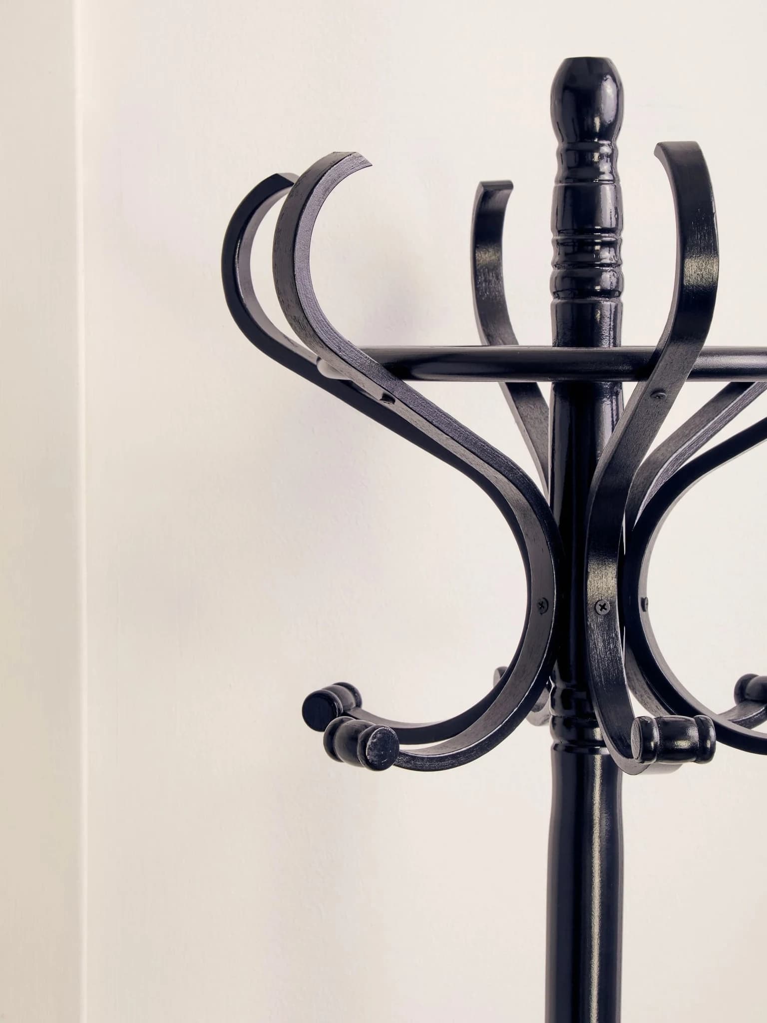Kennedy Black Finish Floor Standing Coat Stand - Bookcases & shelving, photo 3 of 5