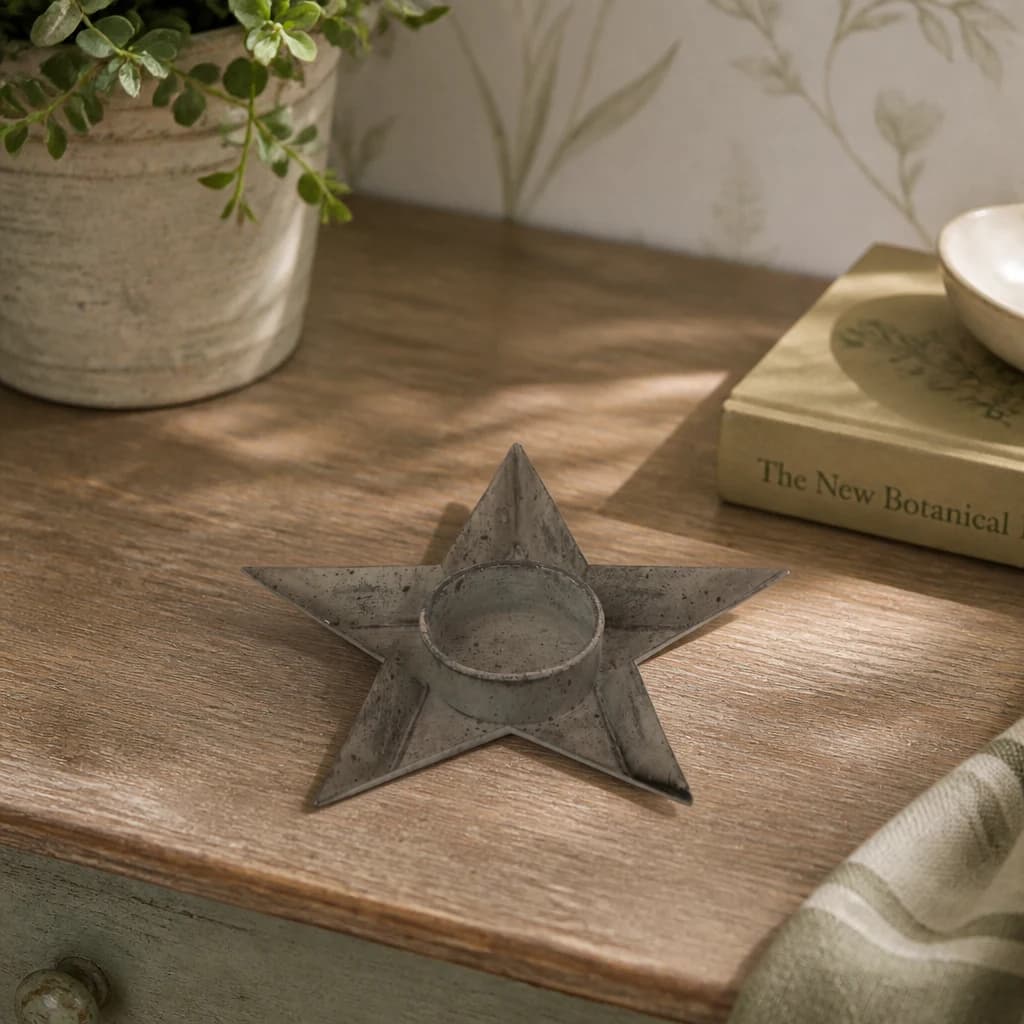 Rustic Metal Star Tealight Holder - Lanterns, photo 1 of 3