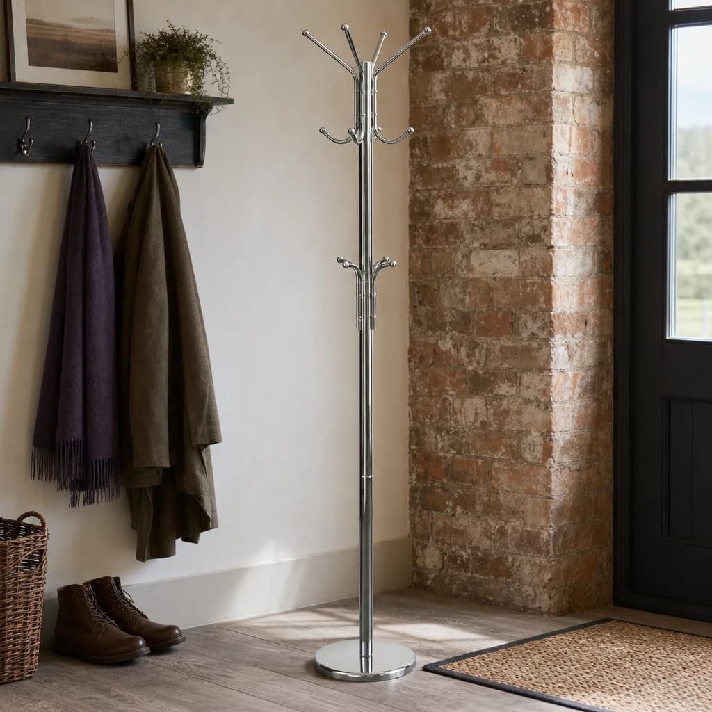 Drew Floor Standing Chrome Coat Stand - Bookcases & shelving, photo 1 of 2