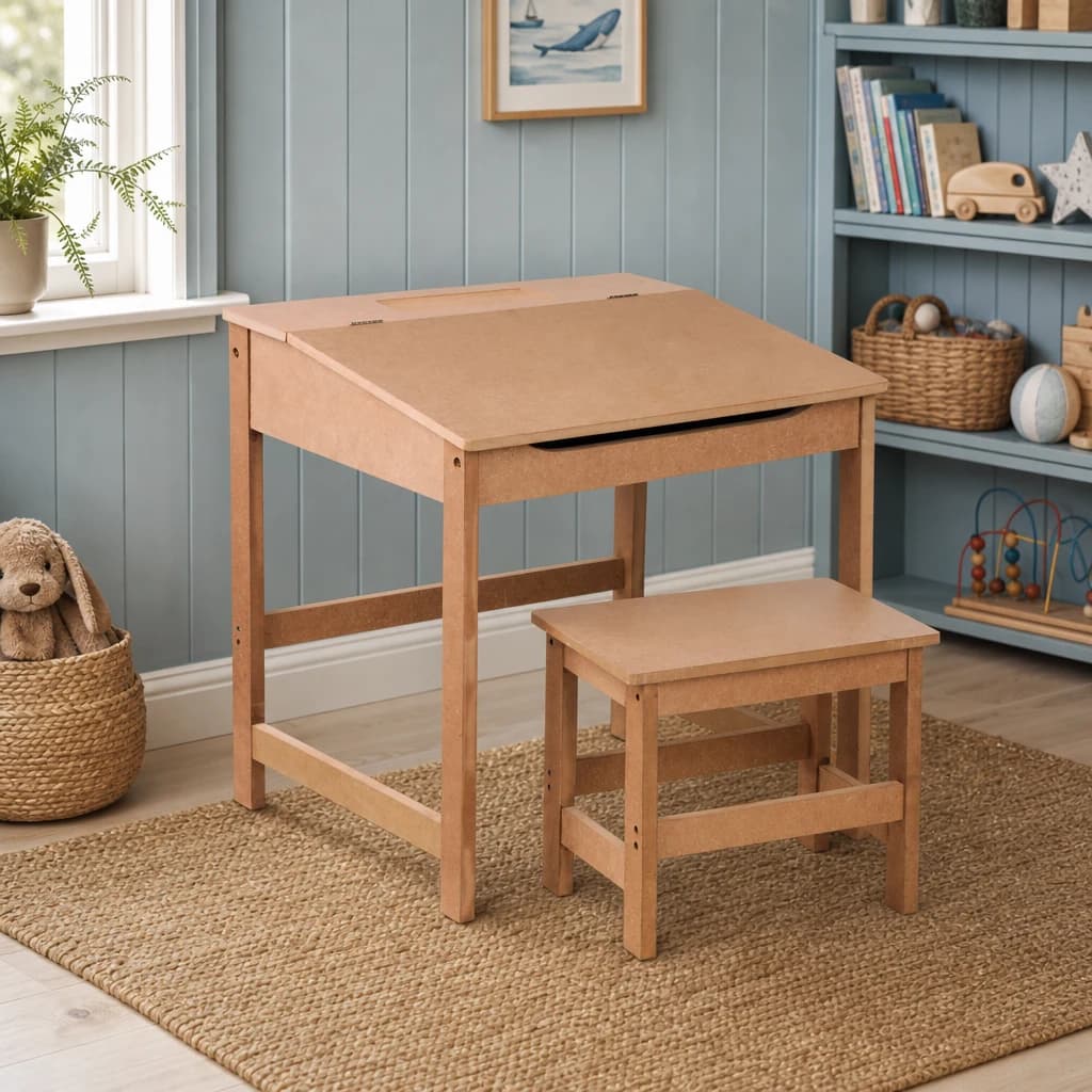 Jordan Childrens Natural Desk And Stool - Seating, photo 1 of 2