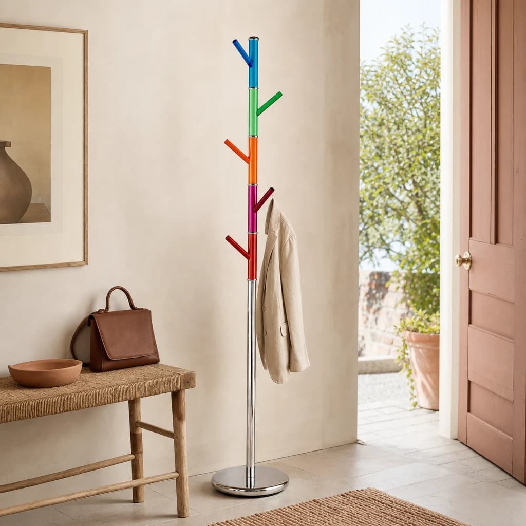 Joan Multicoloured Acrylic Pegs Coat Stand - Bookcases & shelving, photo 1 of 2