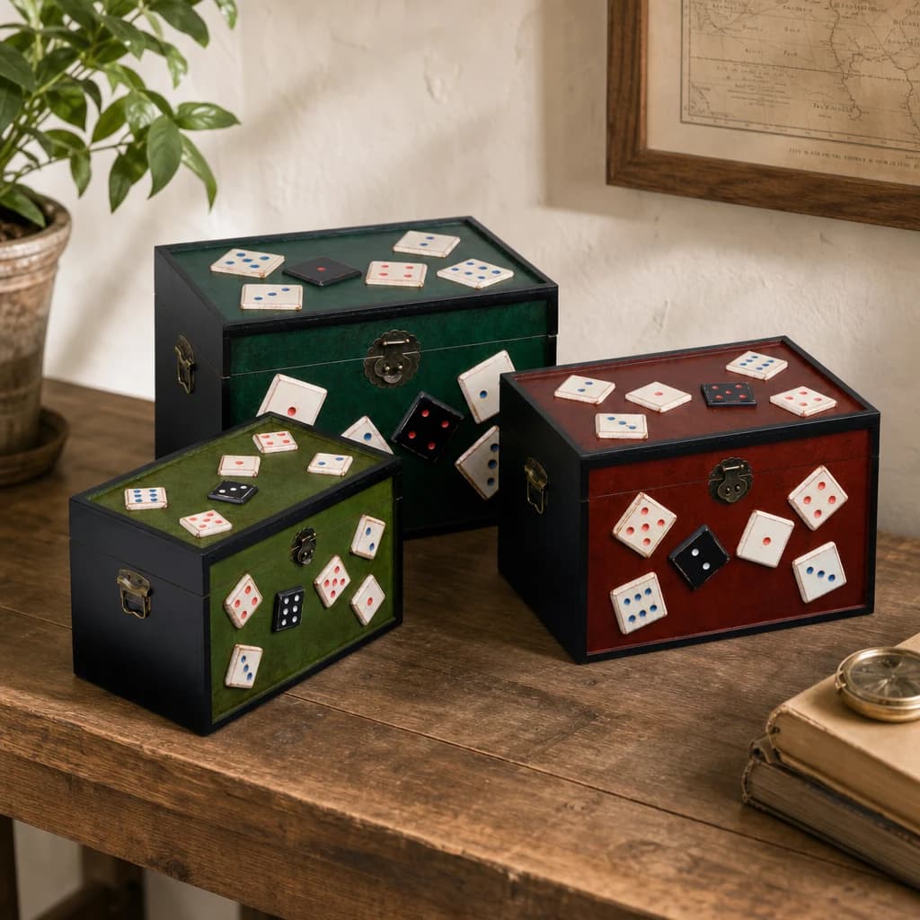Dice Design Storage Trunks - Set of 3 - Bookcases & shelving, photo 1 of 2