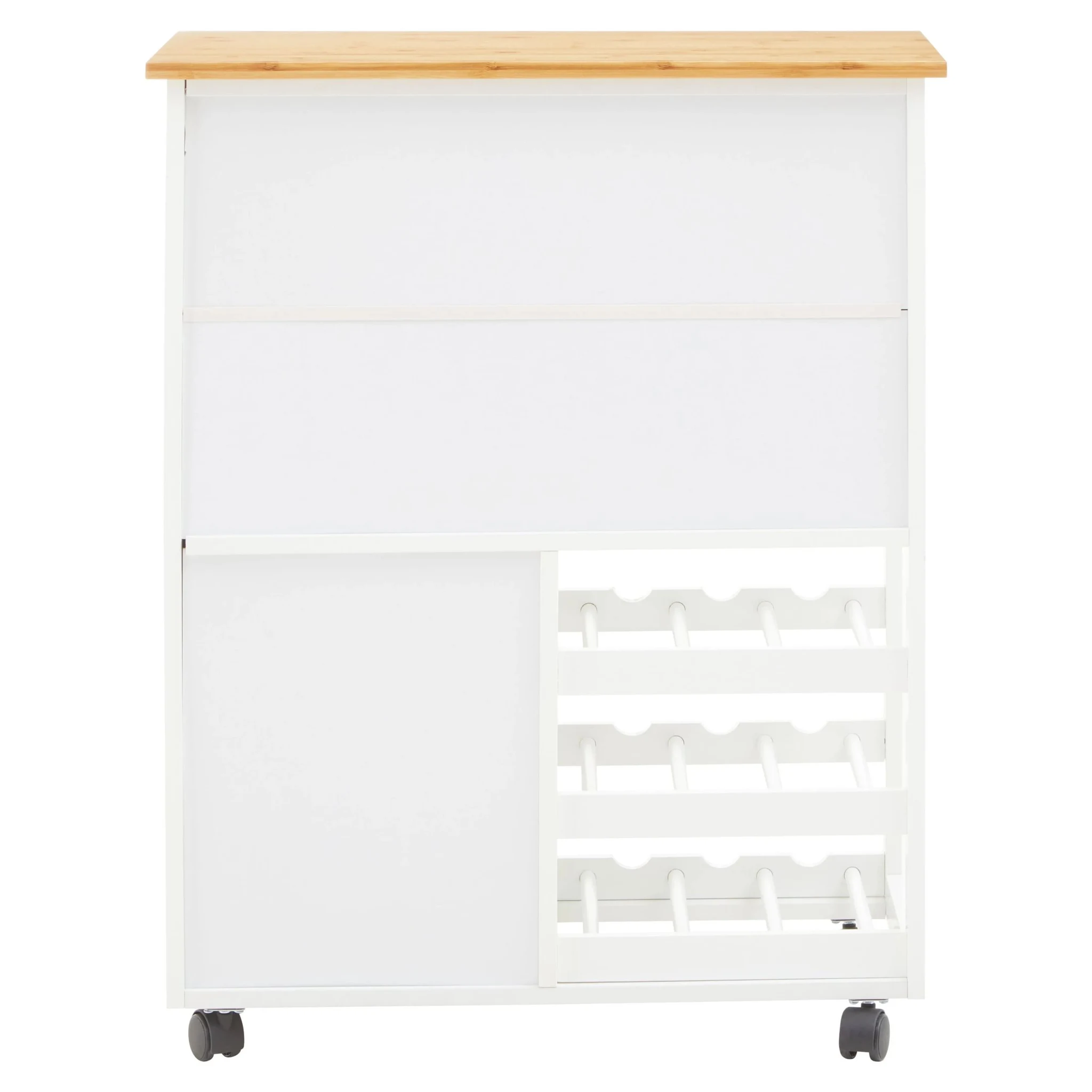 Harlow White and Bamboo Top Kitchen Trolley - Furniture, photo 2 of 8