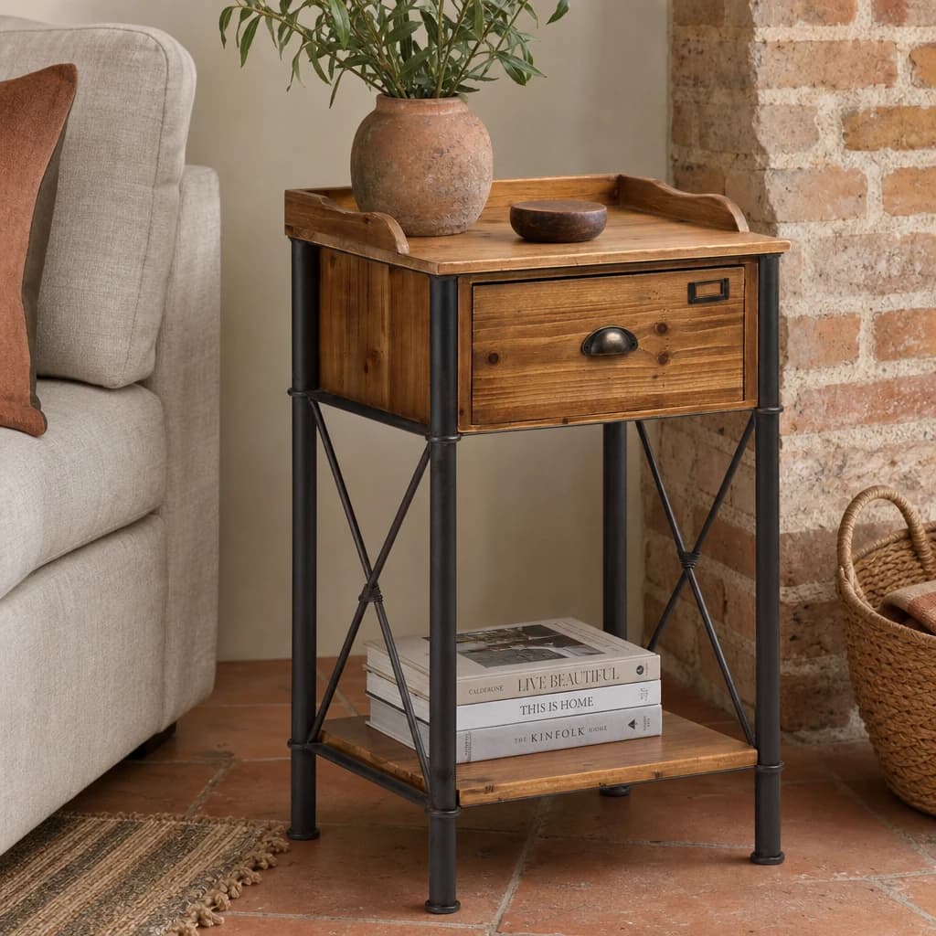 Foundry 1 Drawer Side Table - Tables, photo 1 of 3