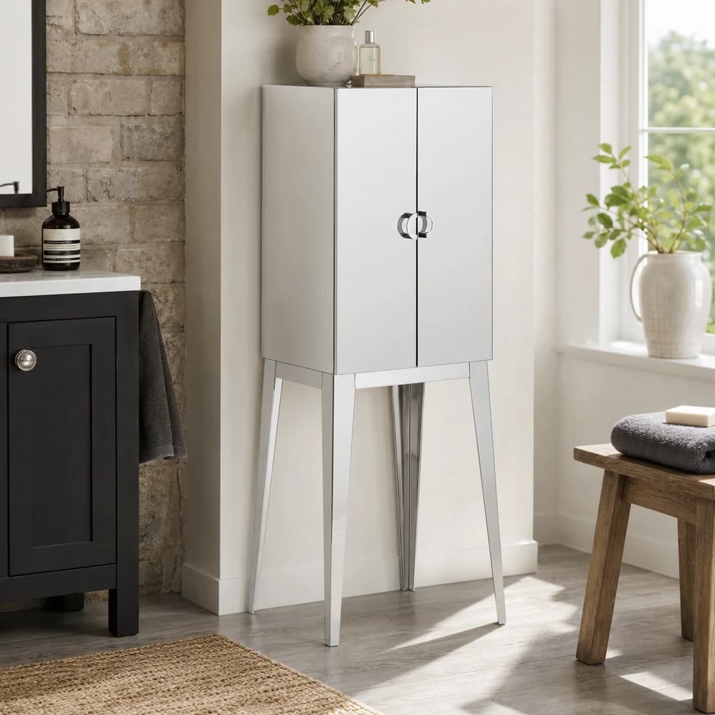 Lure Stainless Steel 2 Door Cabinet - Bookcases & shelving, photo 1 of 2