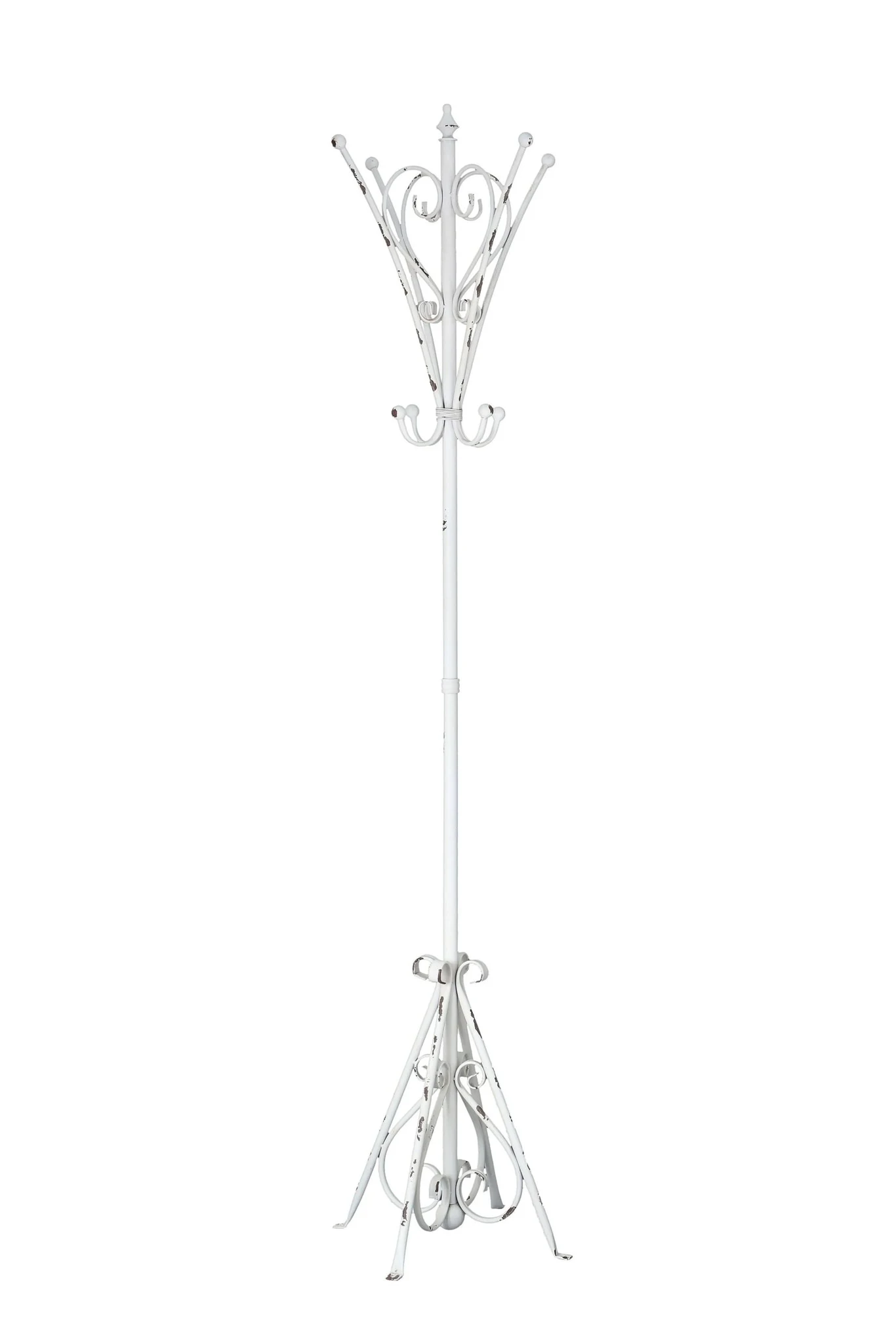 New York Loft White Distressed Finish Metal Coat Stand - Bookcases & shelving, photo 2 of 4