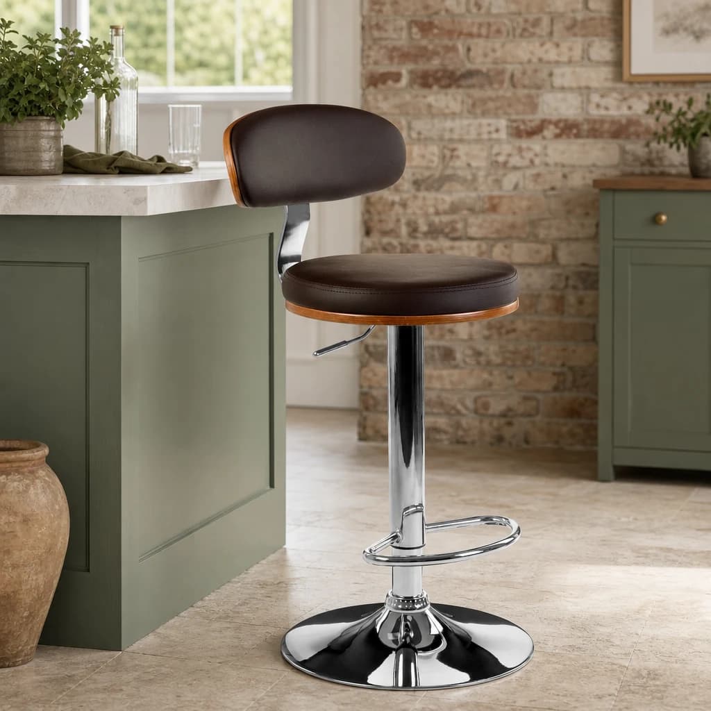 Parkar Bentwood Brown Bar Chair With Oval Back - Seating, photo 1 of 2