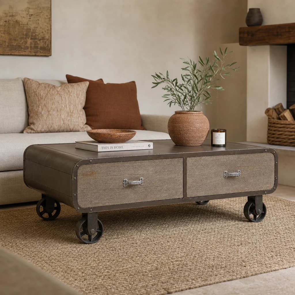 Village Loft 2 Drawer Coffee Table - Tables, photo 1 of 7