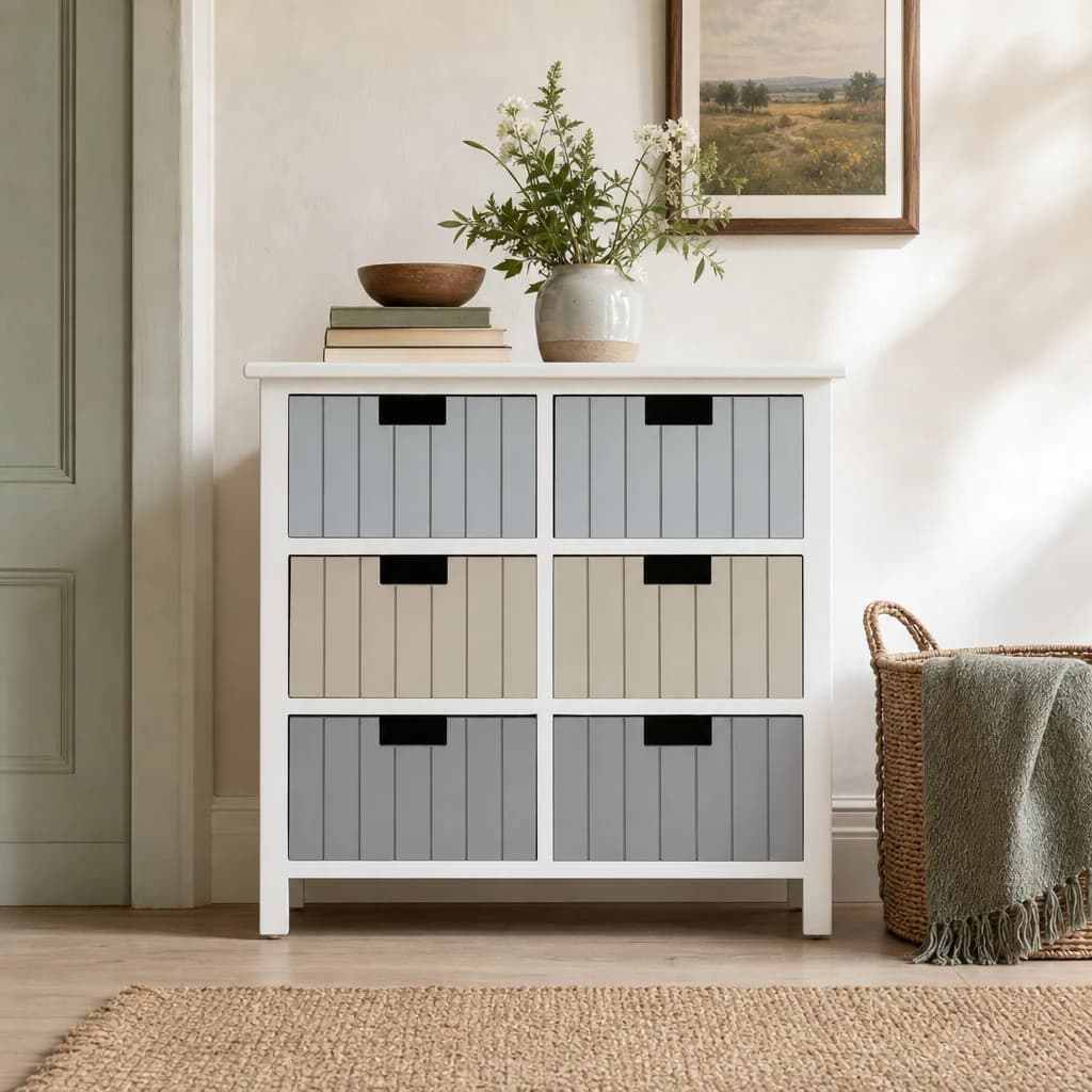 New England White 6 Drawers Chest - Bookcases & shelving, photo 1 of 6