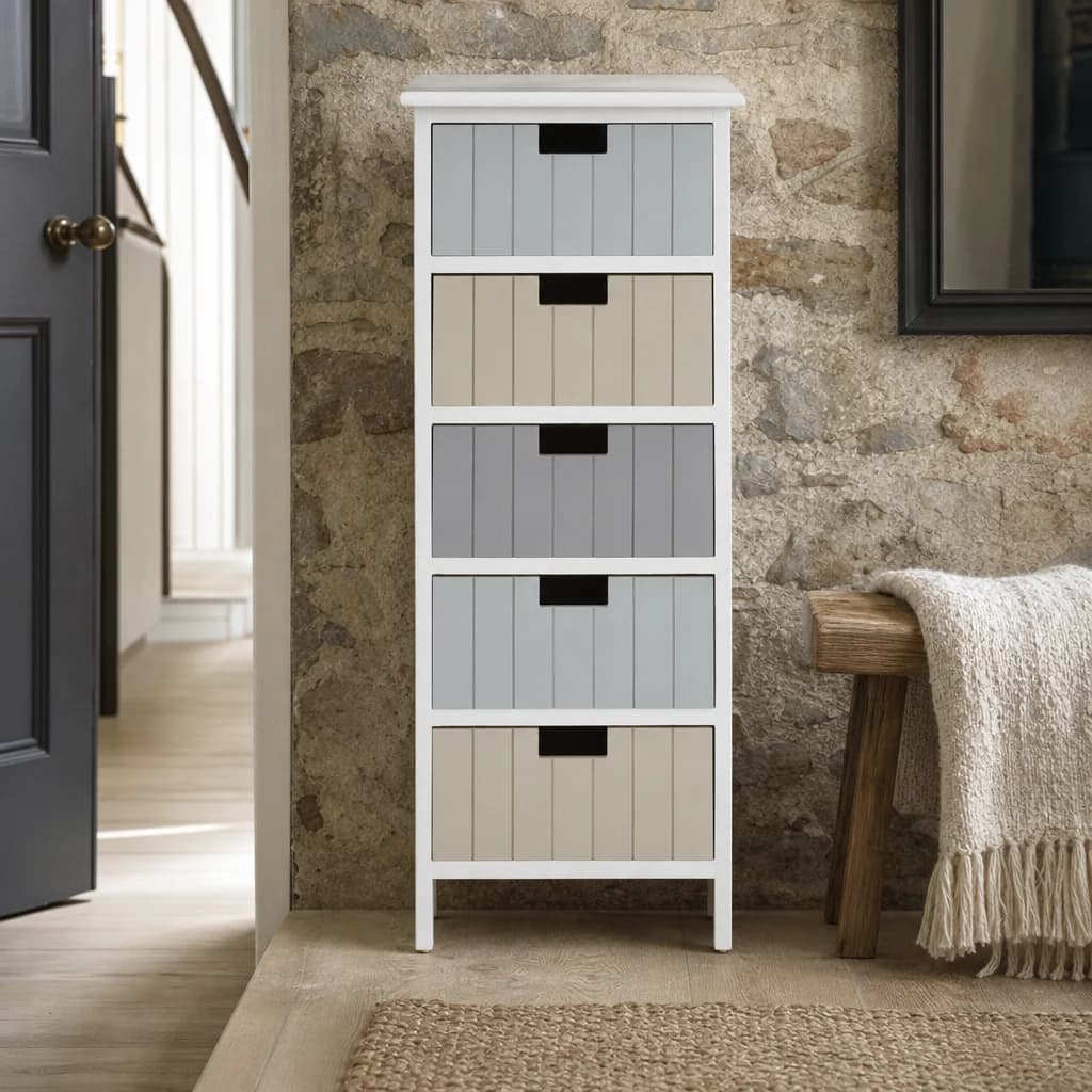 New England White 5 Drawers Chest - Bookcases & shelving, photo 1 of 6