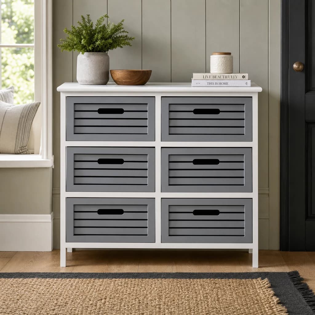 Vermont 6 Grey Drawers Unit - Bookcases & shelving, photo 1 of 7