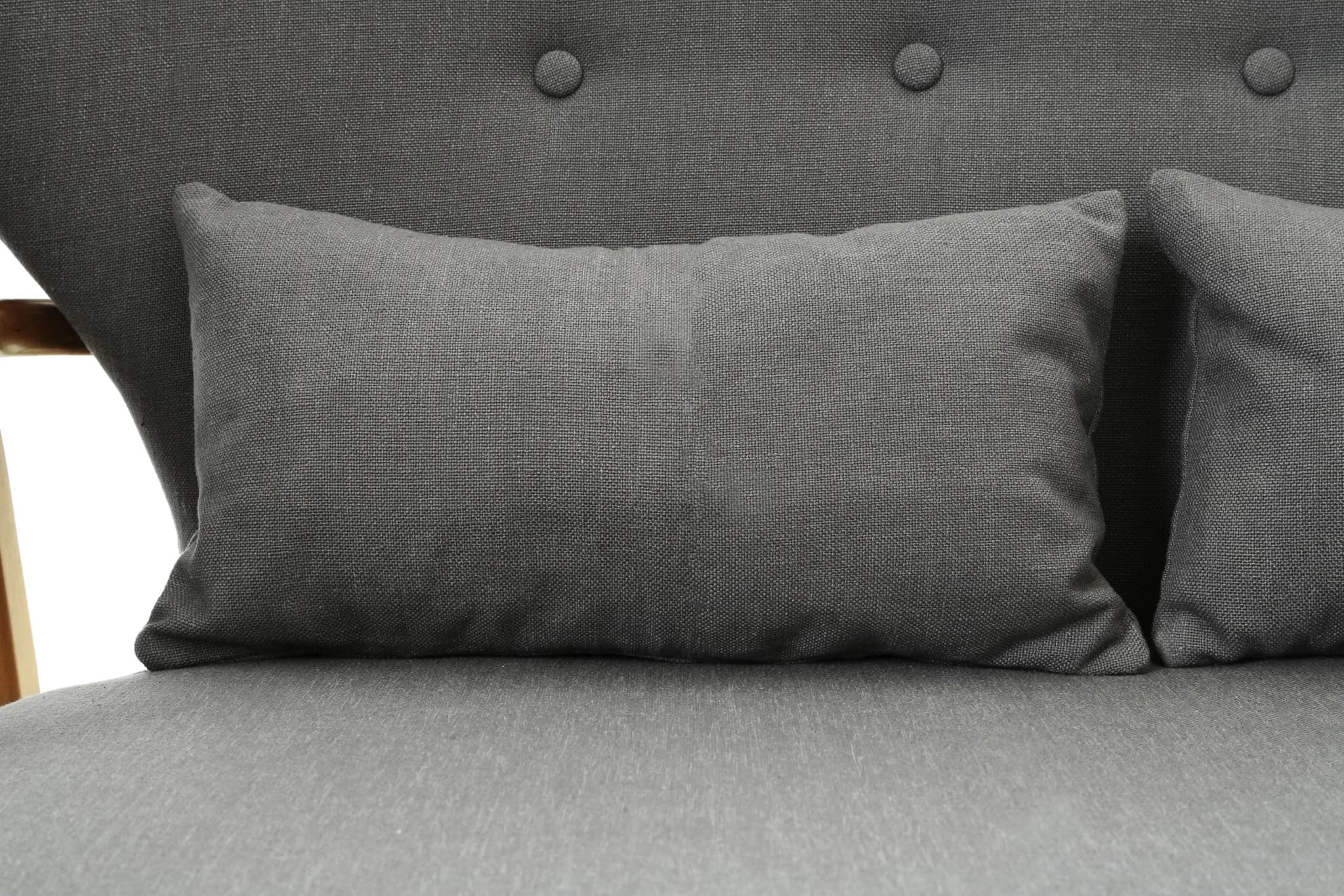 Stockholm 2 Seat Grey Sofa With Birchwood Frame - Seating, photo 5 of 5
