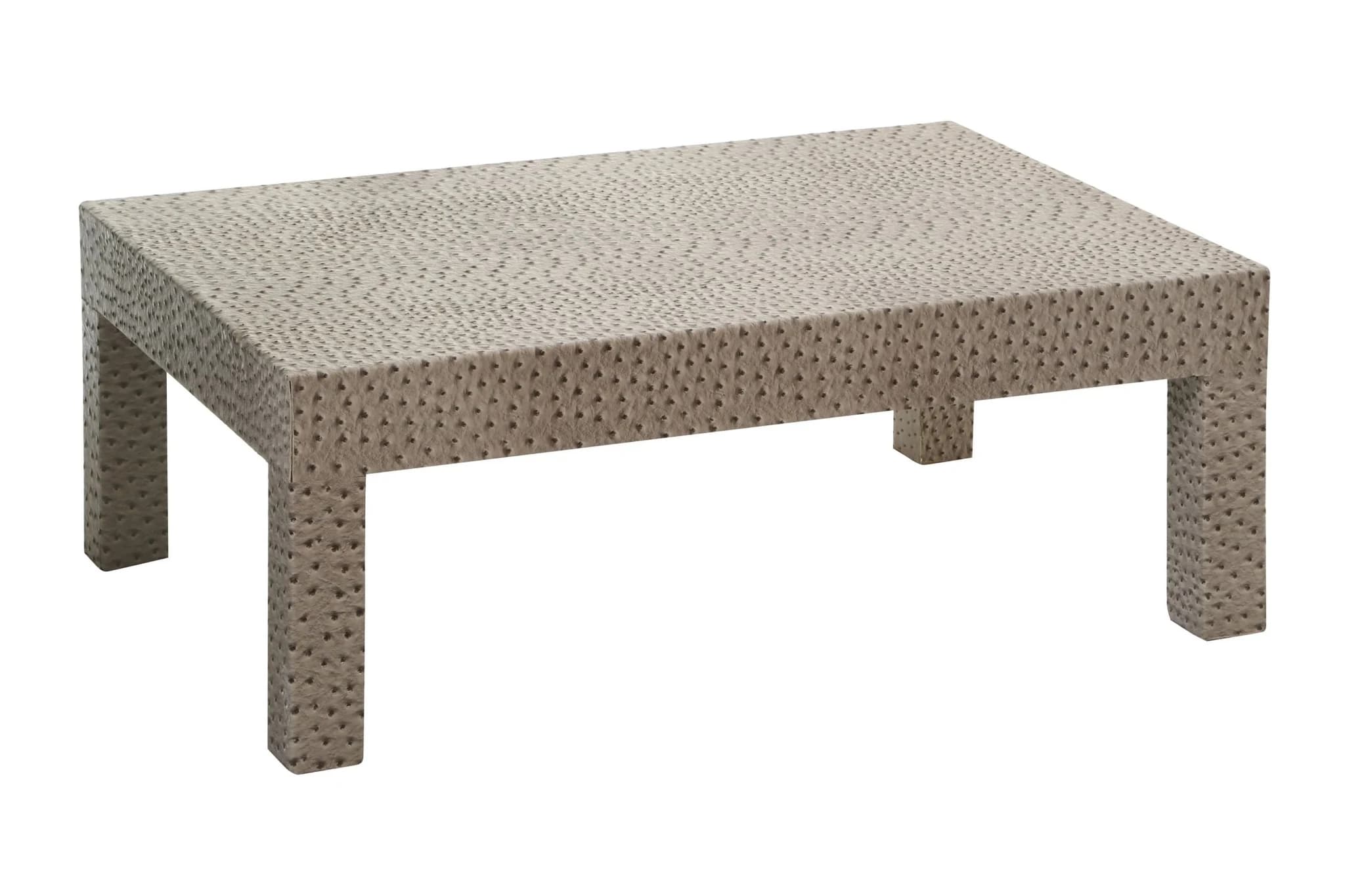 Ostrich Natural Leather Effect Coffee Table - Tables, photo 2 of 2