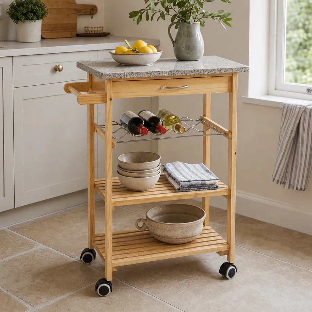 Harlow Glenn Pinewood Large Kitchen Trolley - Furniture, photo 1 of 8