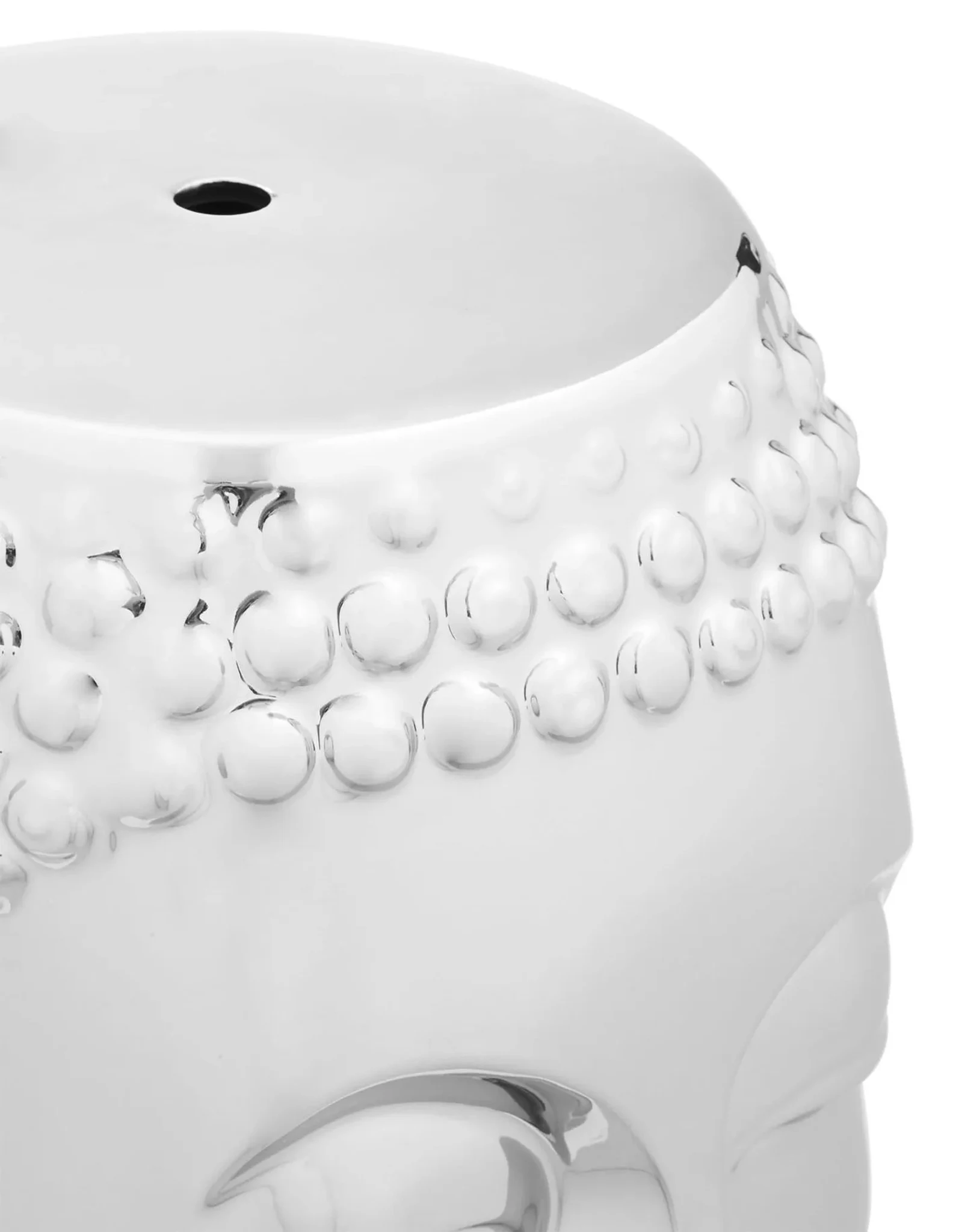 Torcello Complements Silver Buddha Ceramic Side Table - Tables, photo 4 of 5
