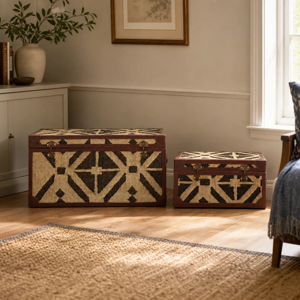 Aztec Storage Trunks - Set of 2 - Bookcases & shelving, photo 1 of 8