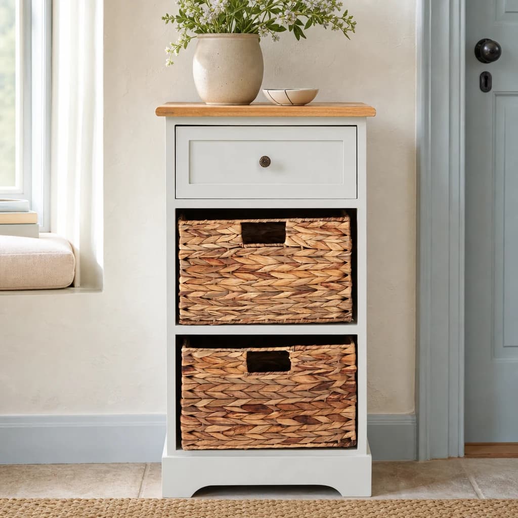 Vermont One Drawer Two Baskets Cabinet - Bookcases & shelving, photo 1 of 5
