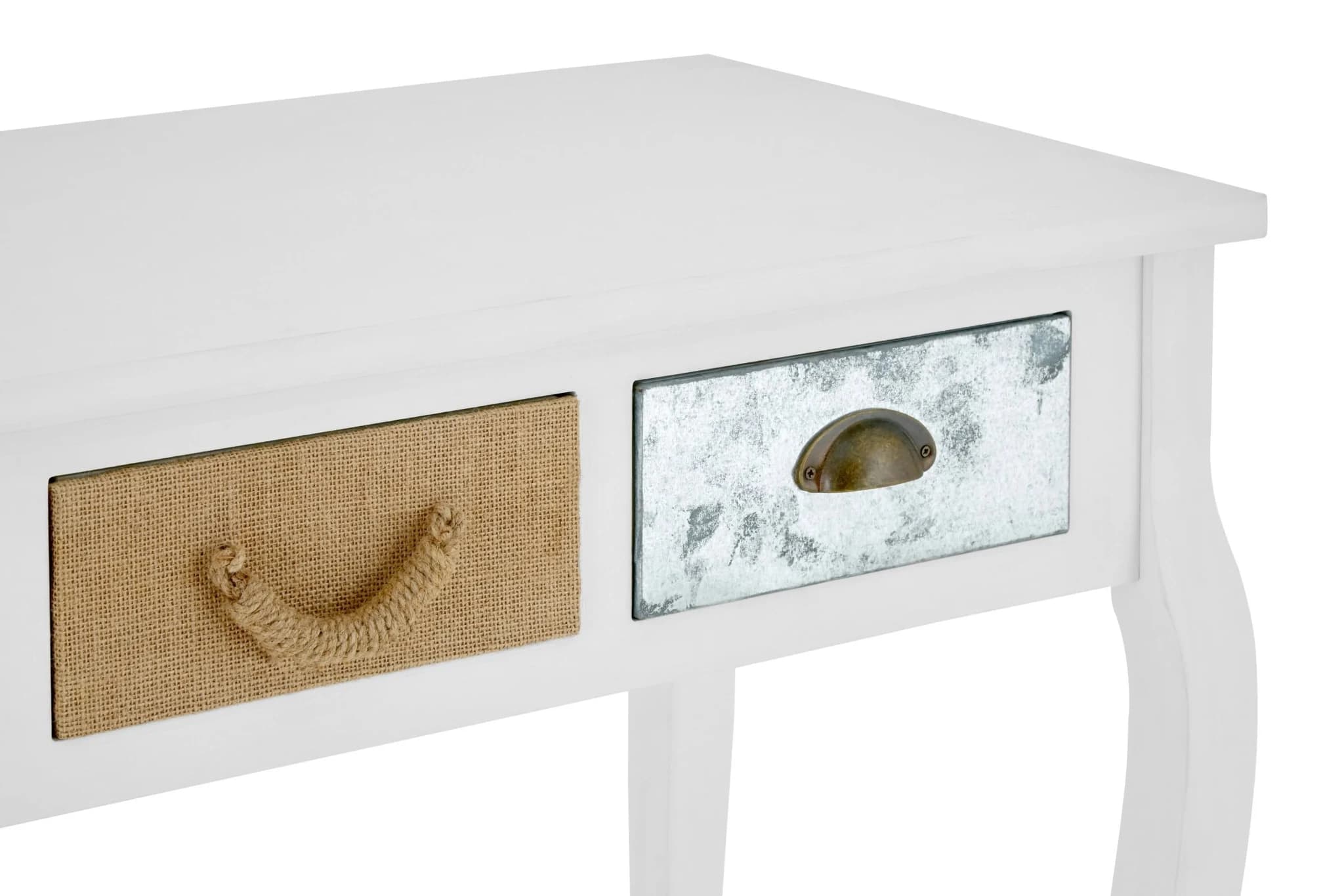 Weymouth White Finish Console Table with Multicolour Drawers - Tables, photo 6 of 7