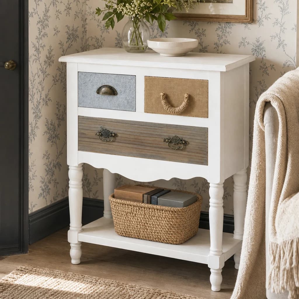 Weymouth White Finish Storage Unit with Multicolour Drawers - Bookcases & shelving, photo 1 of 7