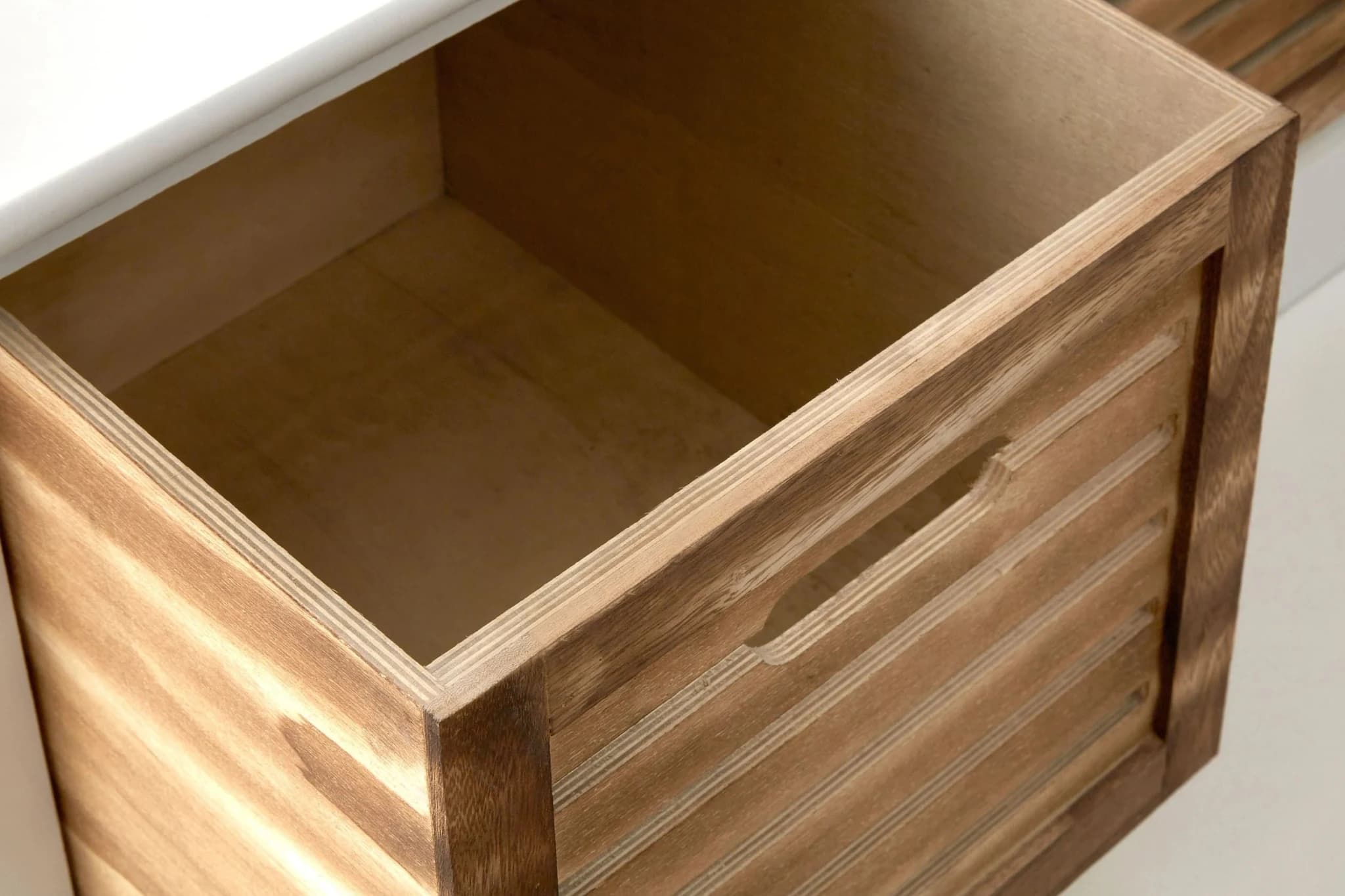 Portsmouth White and Natural Wooden Bench with Drawers - Bookcases & shelving, photo 3 of 5
