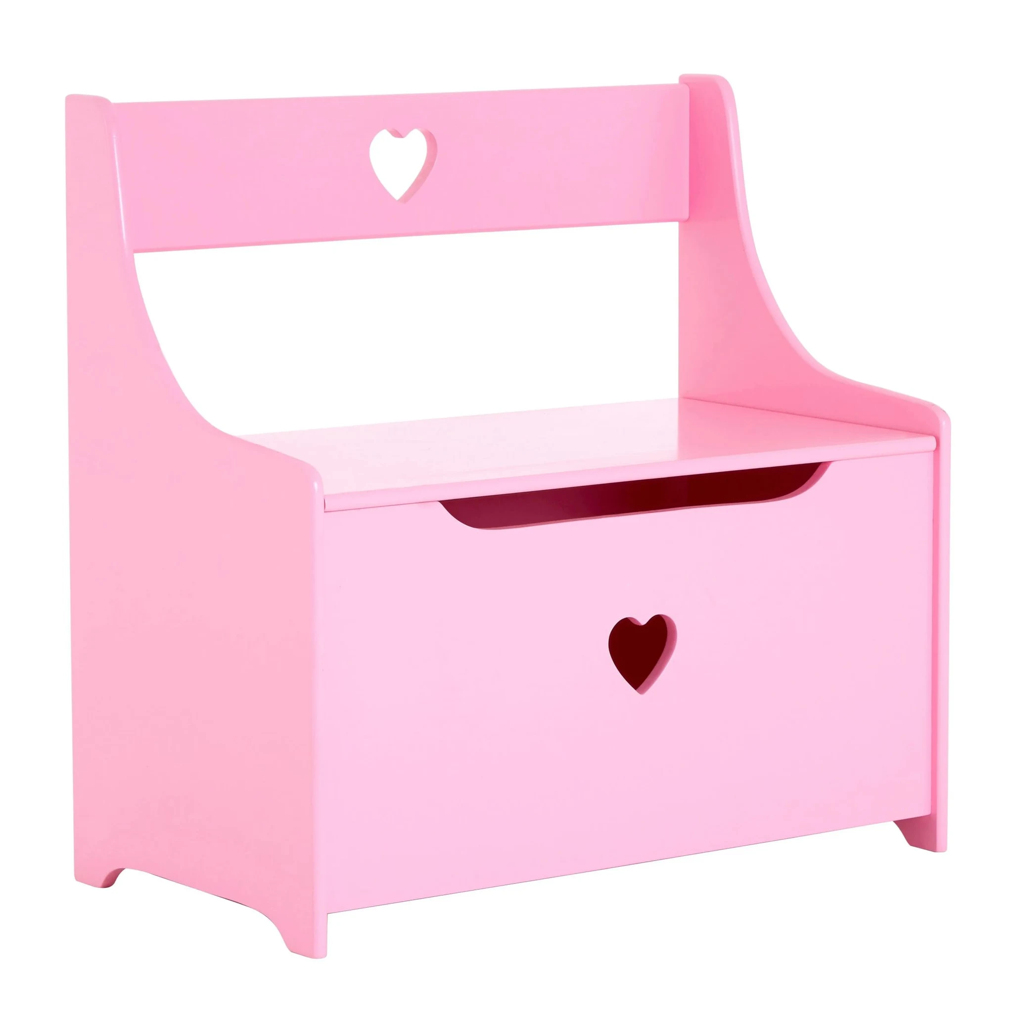 Kids Pink Heart Design Storage Box And Seat - Decorative, photo 3 of 5