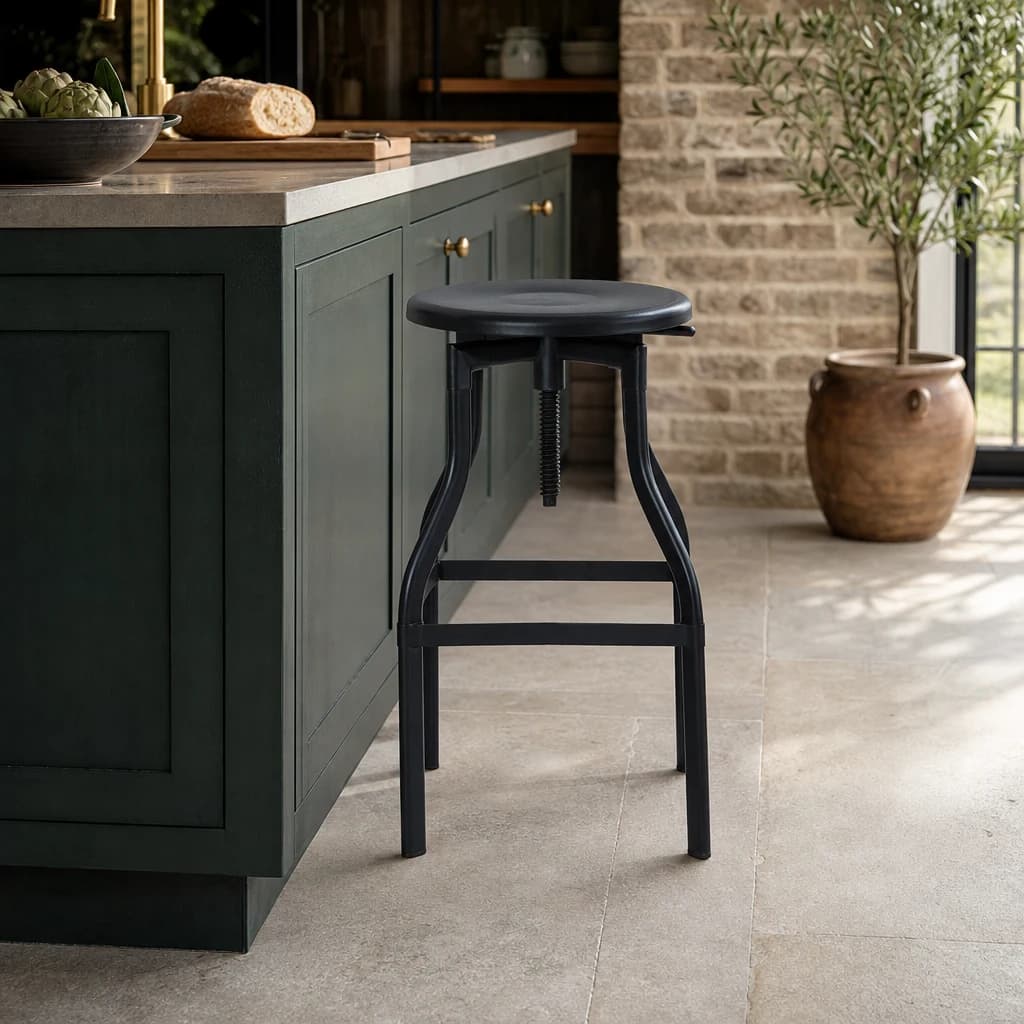 New Foundry Black Metal Bar Stool - Seating, photo 1 of 5