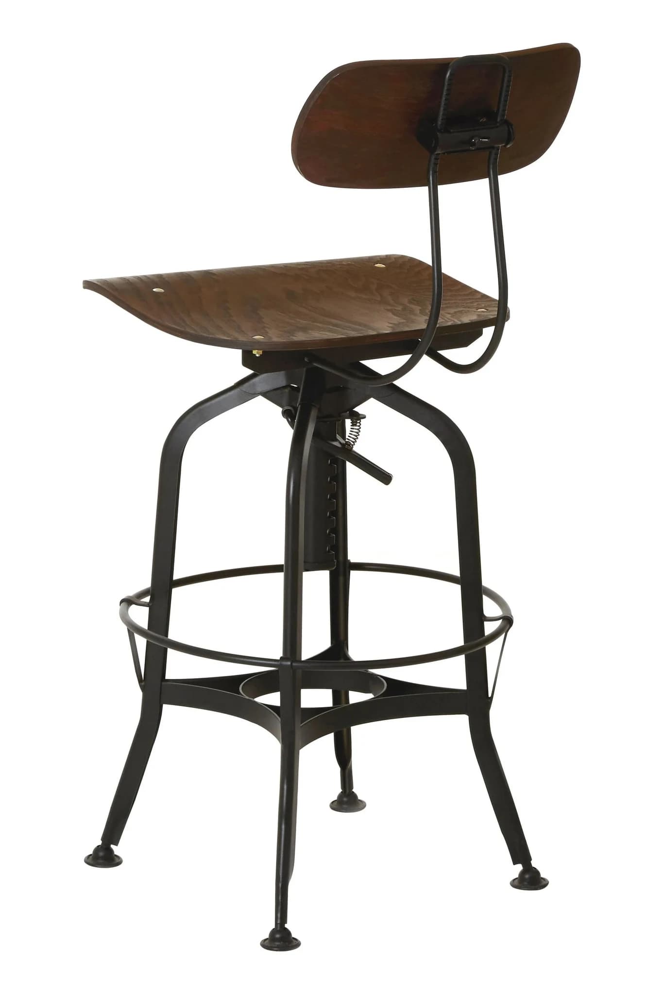 New Foundry Adjustable Wooden Seat Bar Stool - Seating, photo 3 of 8