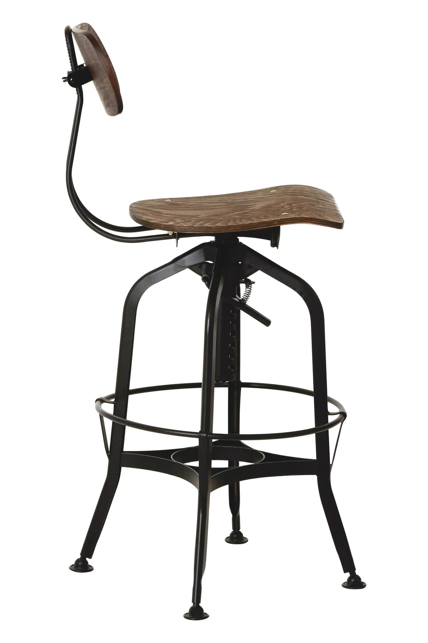 New Foundry Adjustable Wooden Seat Bar Stool - Seating, photo 2 of 8