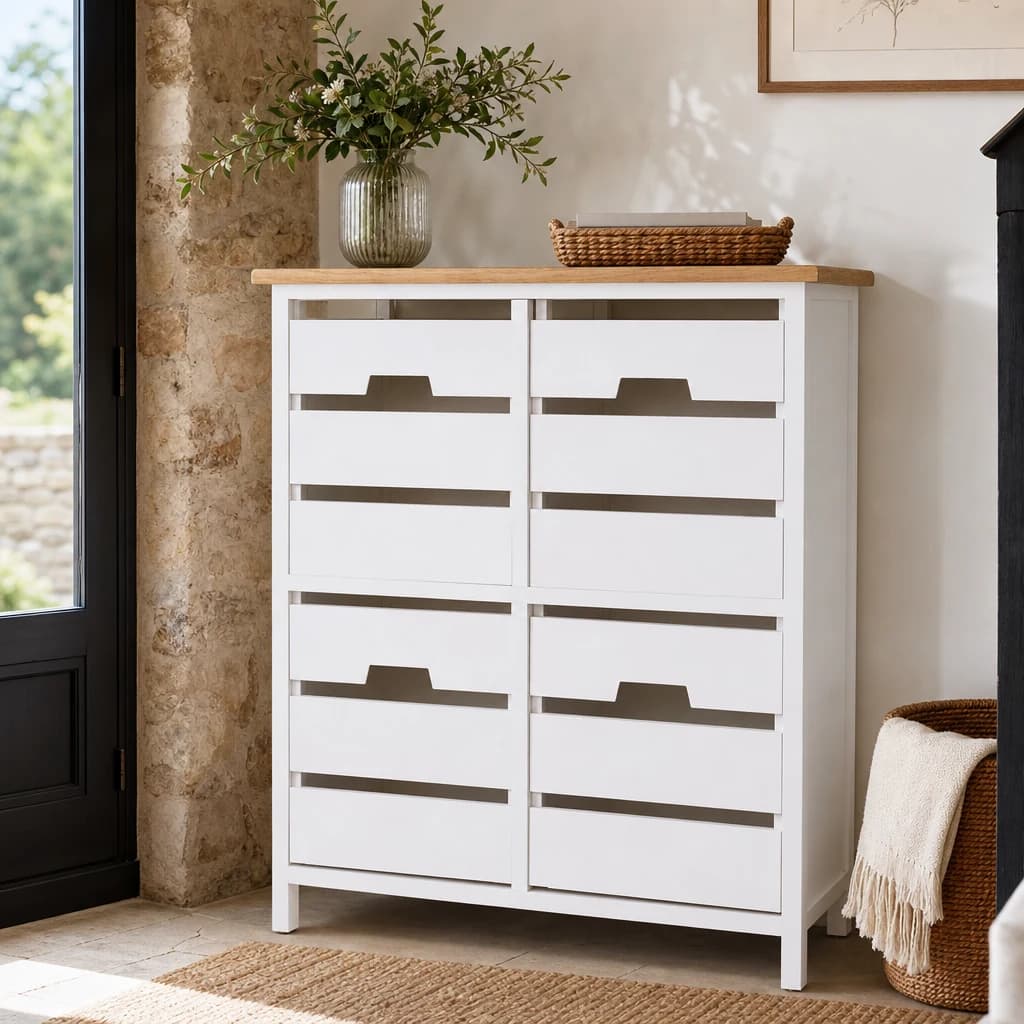 Newport White 4 Drawer Chest