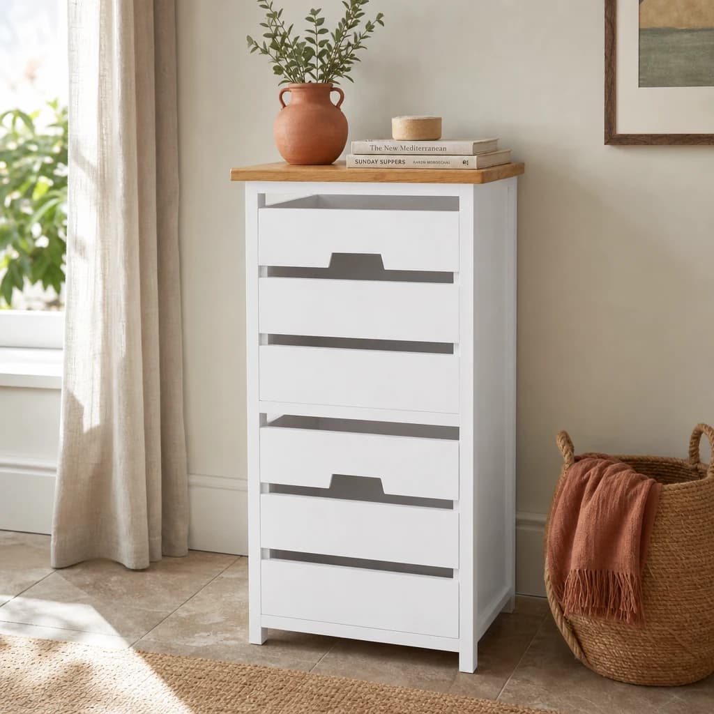 Newport White 2 Drawer Chest - Bookcases & shelving, photo 1 of 6