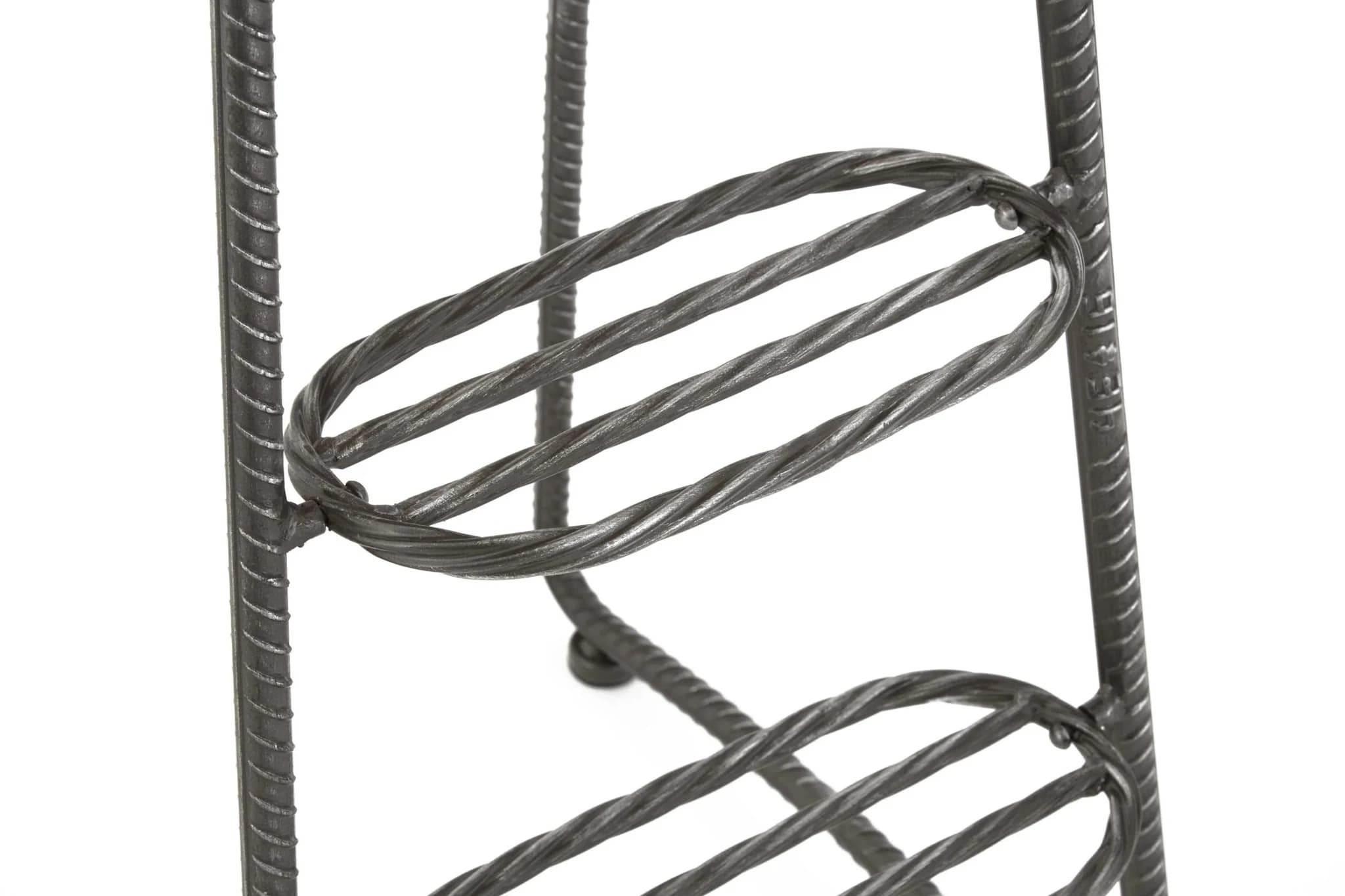 New Foundry Wood and Black Metal Bar Chair - Seating, photo 3 of 4