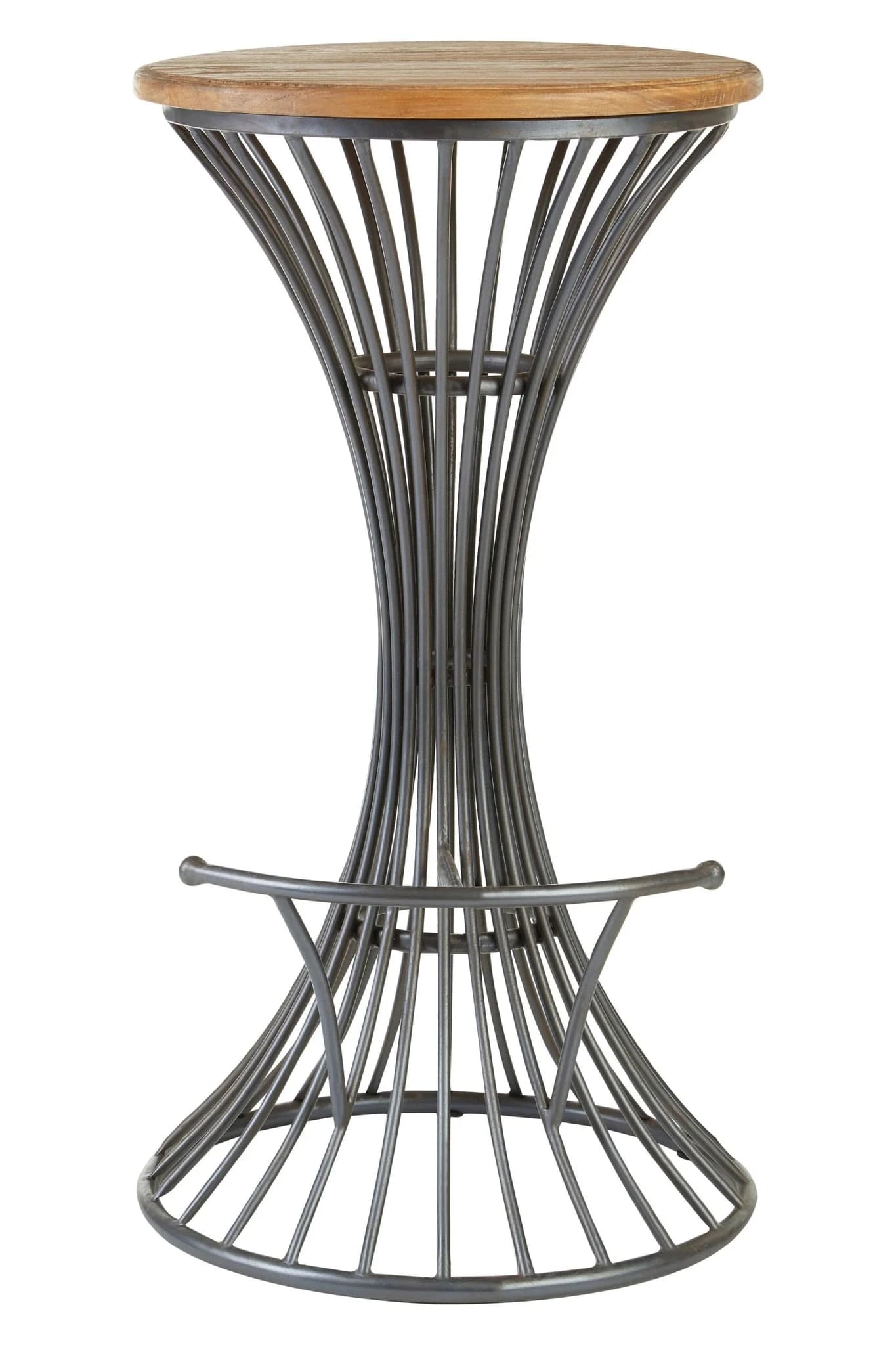 New Foundry Elm Wood And Metal Bar Stool - Seating, photo 4 of 8