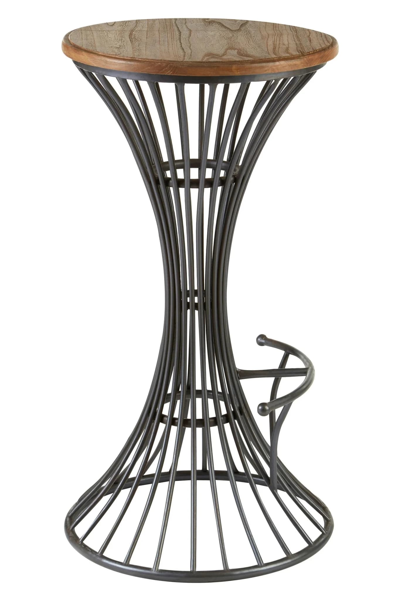 New Foundry Elm Wood And Metal Bar Stool - Seating, photo 3 of 8