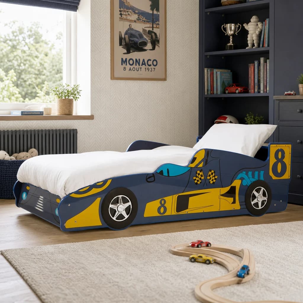 Nico Kids Blue Racing Car Bed - Decorative, photo 1 of 8
