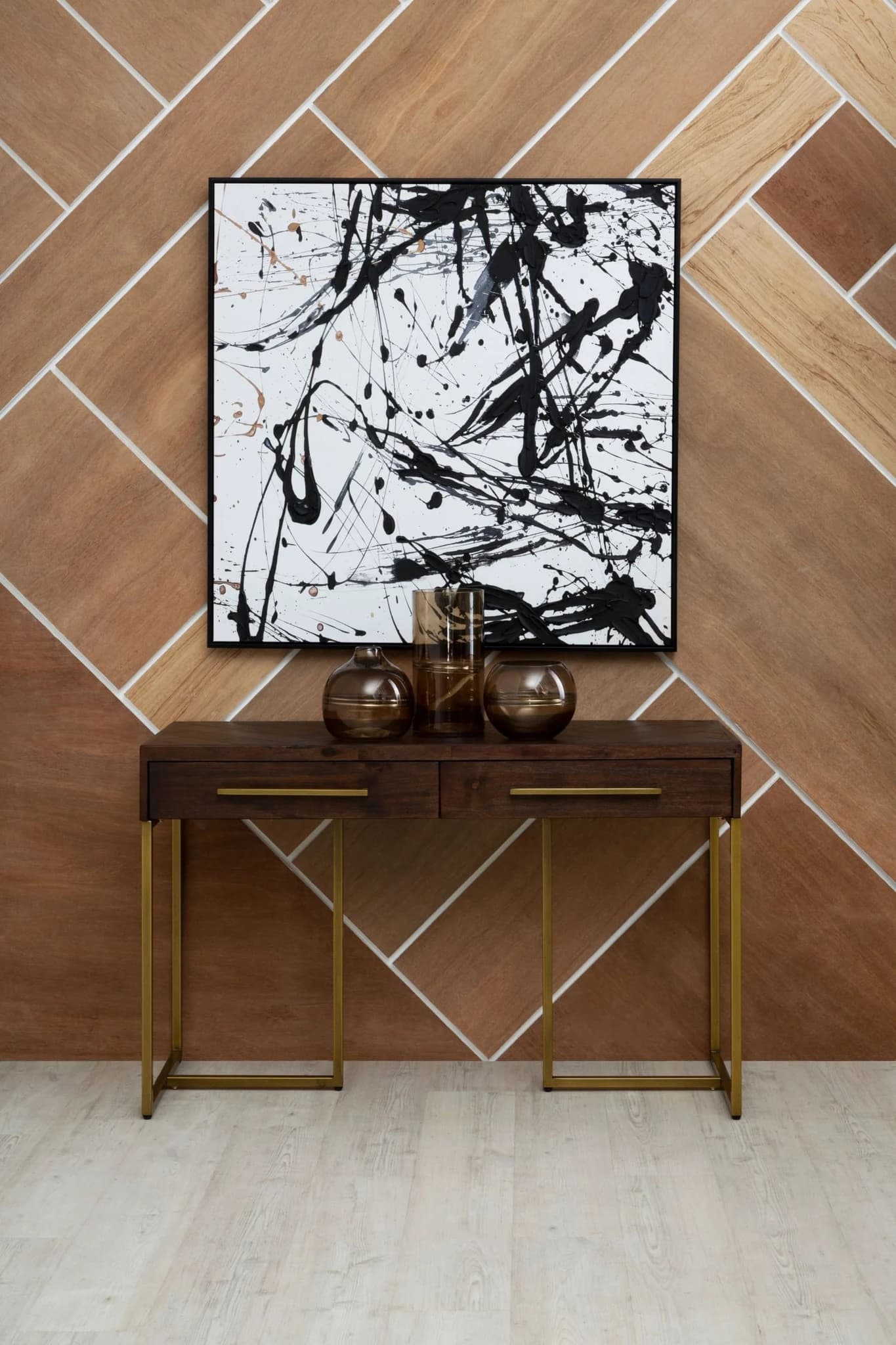 Brando Acacia Wood Effect Console Table with Drawers - Tables, photo 2 of 5