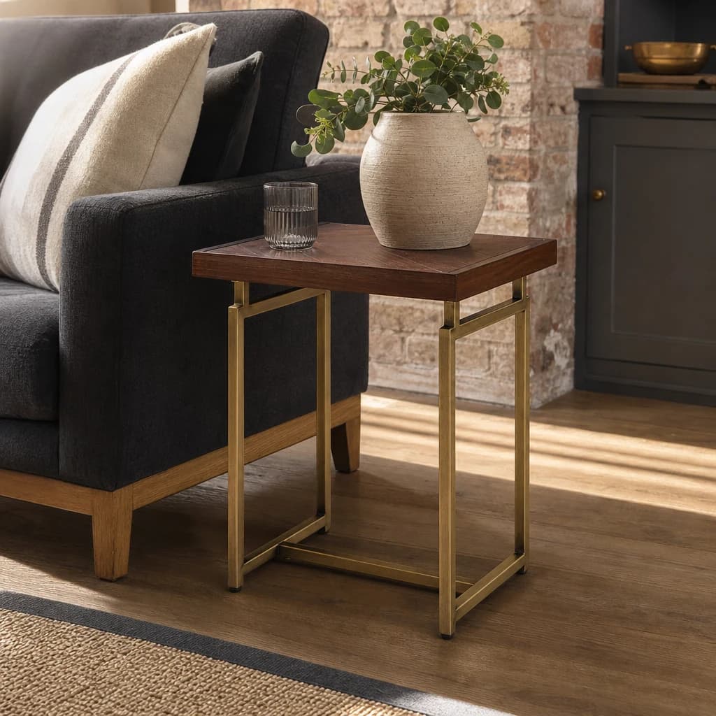 Brando Acacia Wood Effect Side Table - Tables, photo 1 of 3