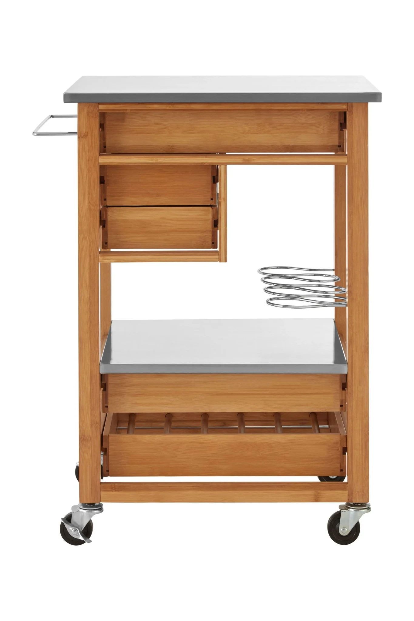 Harlow Bamboo Four Drawer Kitchen Trolley - Furniture, photo 4 of 8