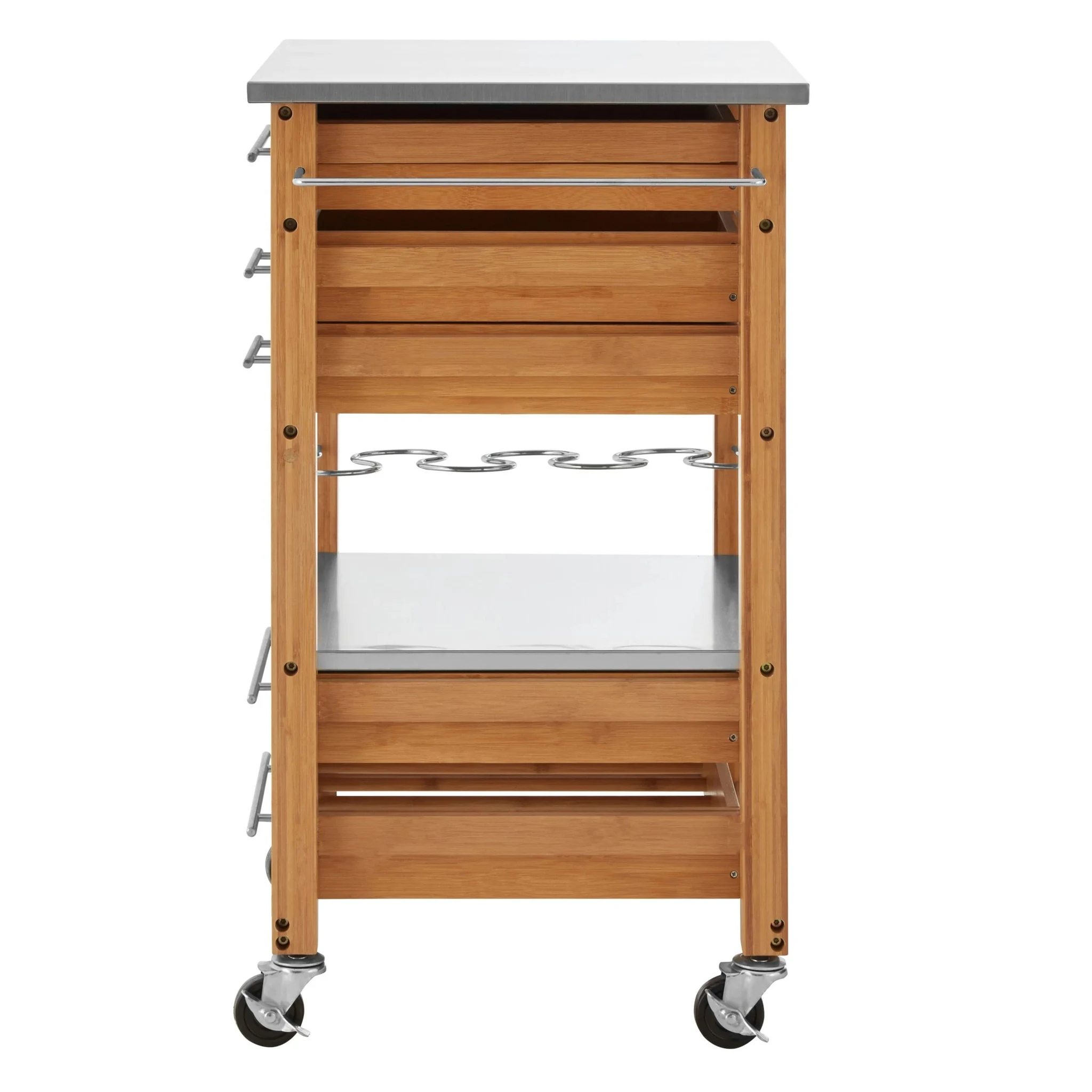Harlow Bamboo Four Drawer Kitchen Trolley - Furniture, photo 3 of 8