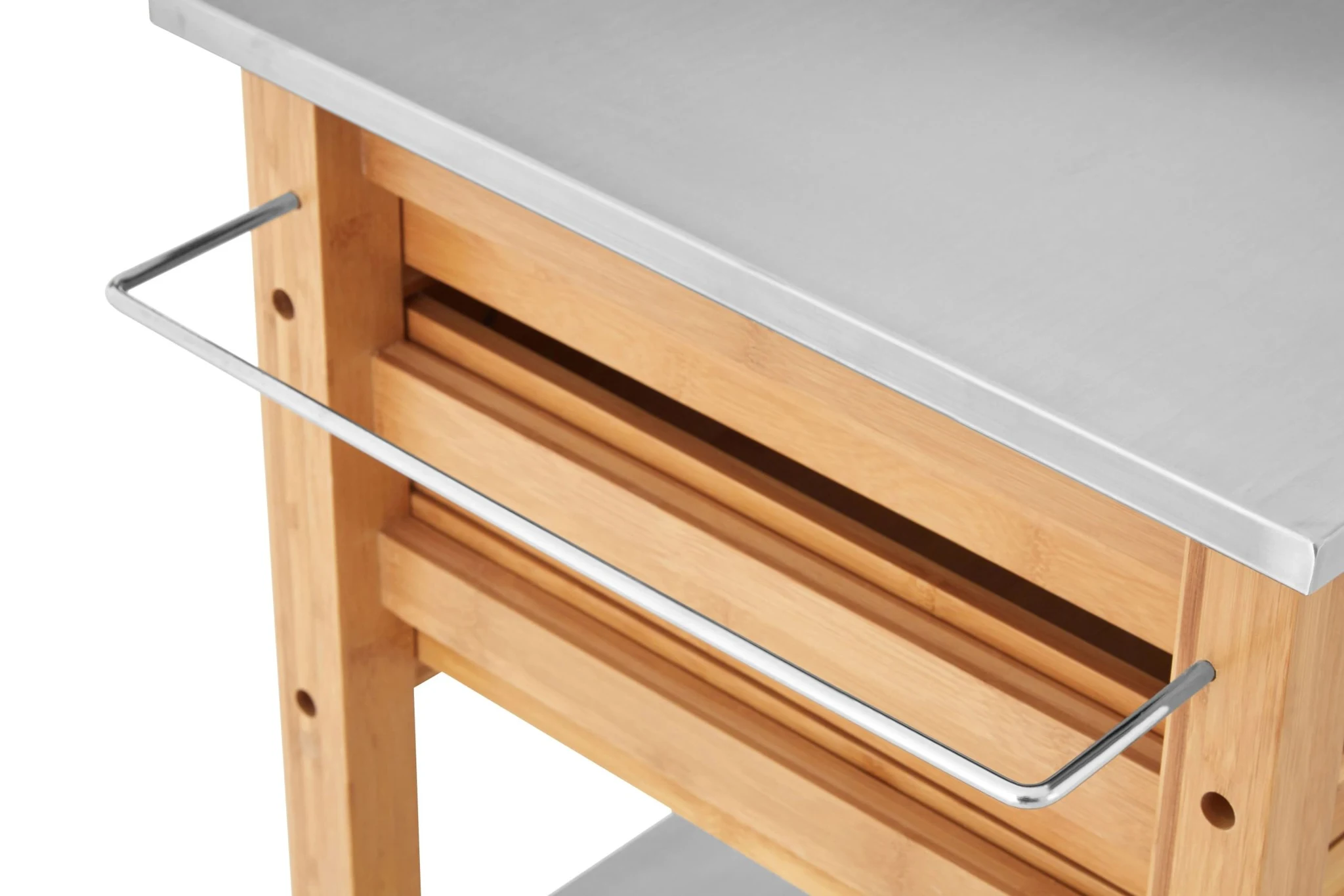Harlow Bamboo Four Drawer Kitchen Trolley - Furniture, photo 8 of 8