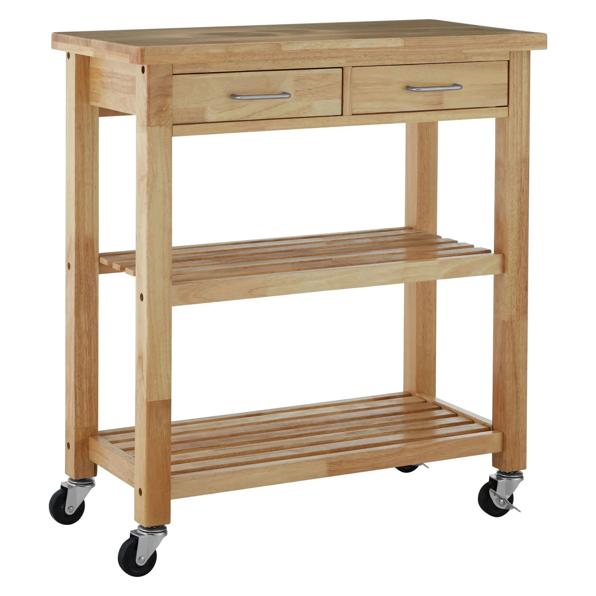 Harlow Glenn Tropical Hevea Wood Kitchen Trolley - Furniture, photo 6 of 8