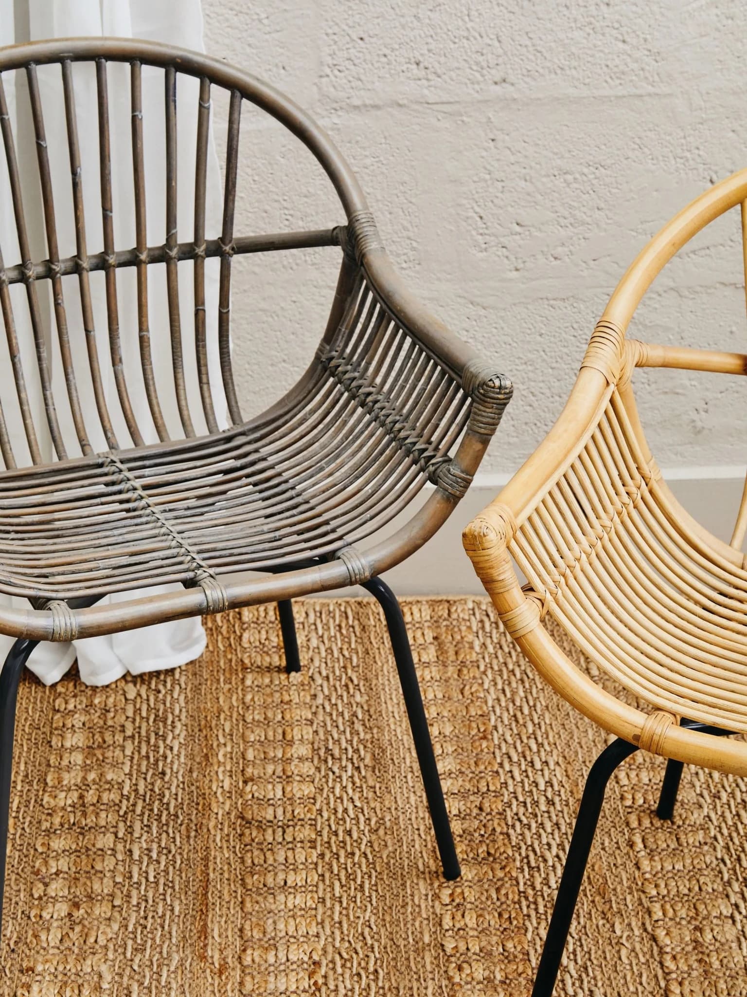 Lagom Grey Wash Natural Rattan Chair - Seating, photo 3 of 8