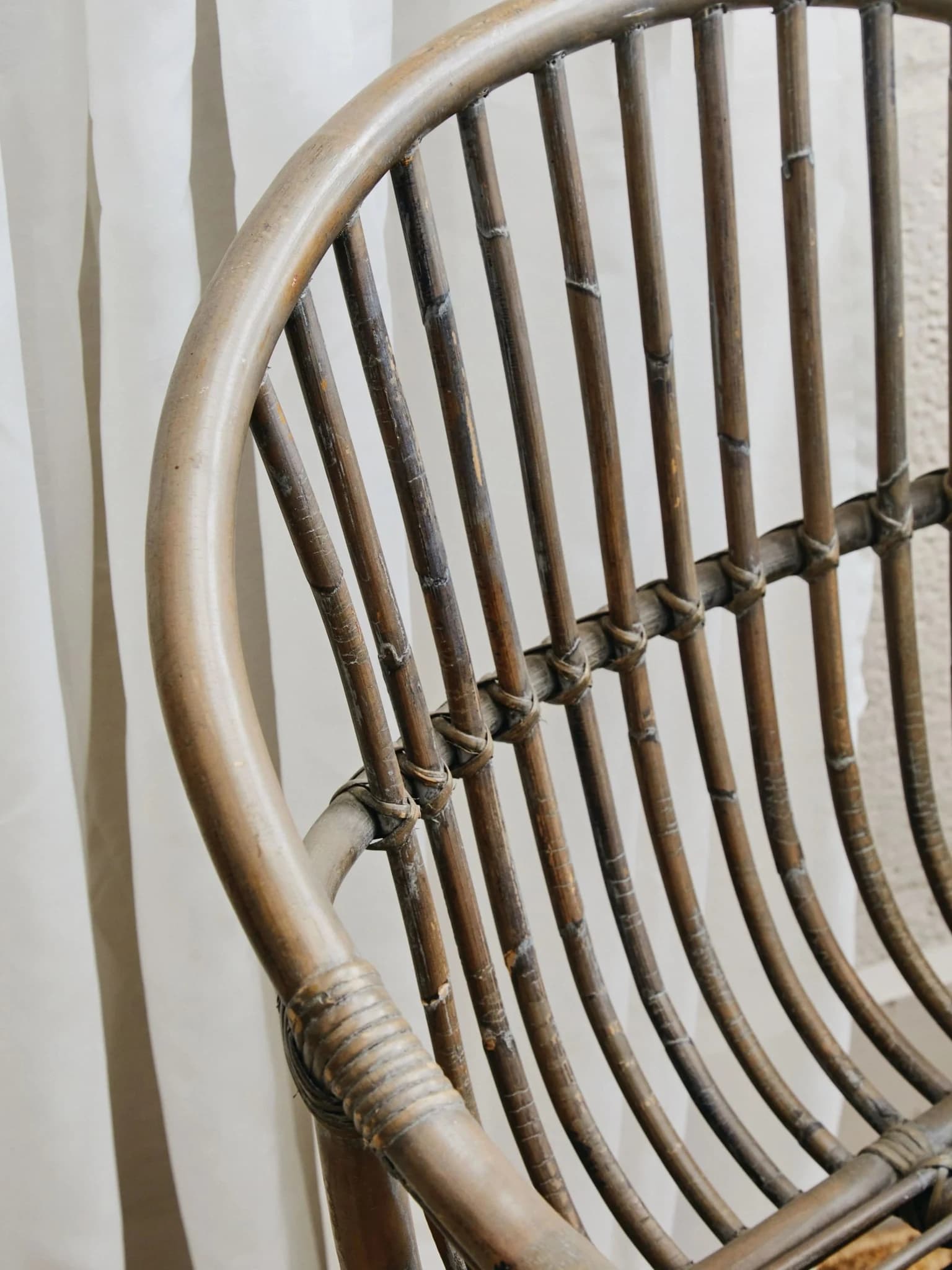 Lagom Grey Wash Natural Rattan Chair - Seating, photo 2 of 8