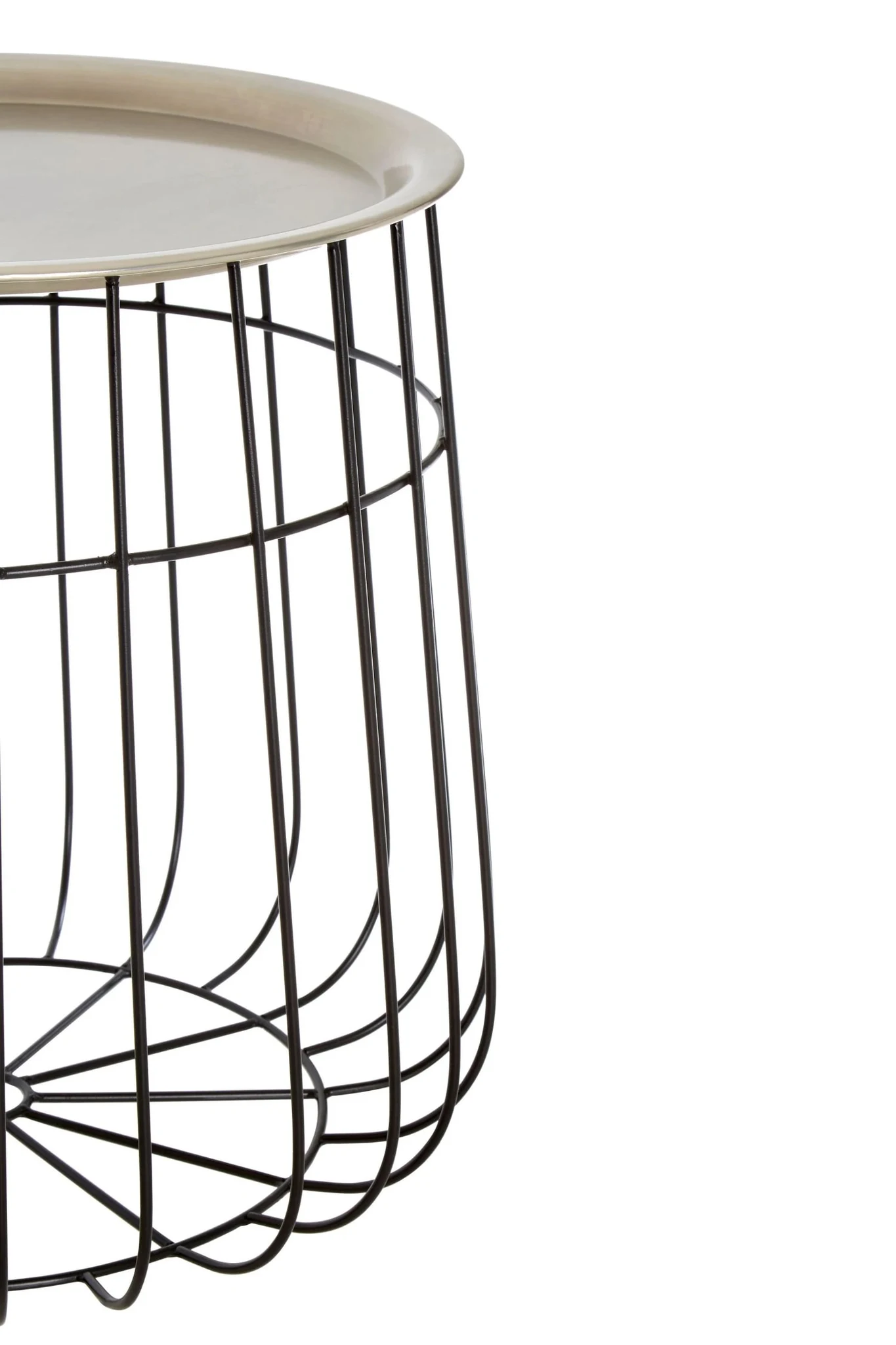Templar Silver And Black Wire Detail Side Table - Tables, photo 4 of 4