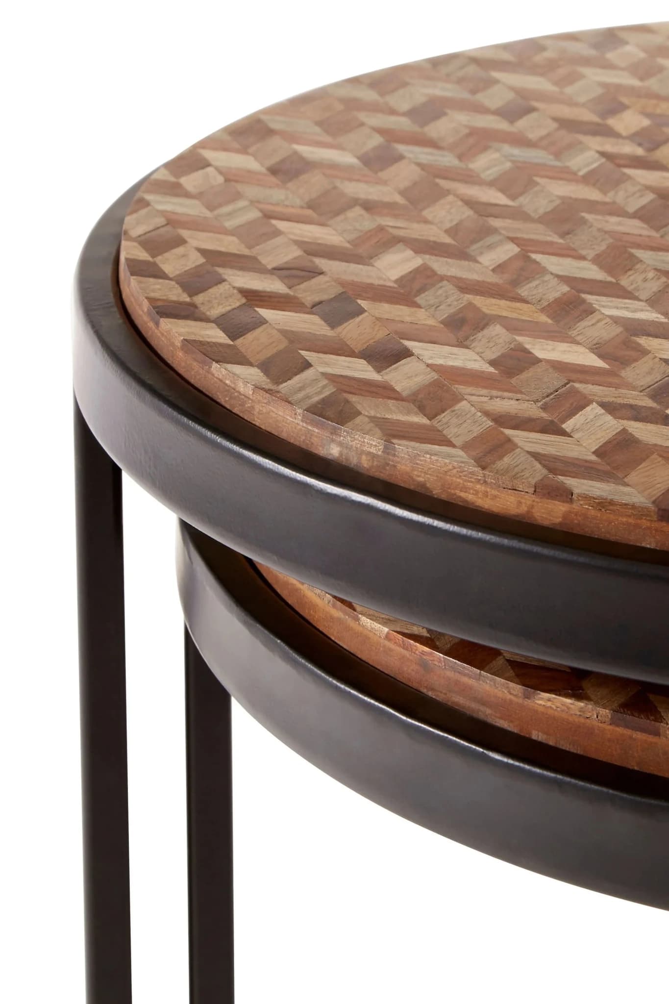 Halle Set of Two Chevron Design Nesting Tables - Tables, photo 7 of 7