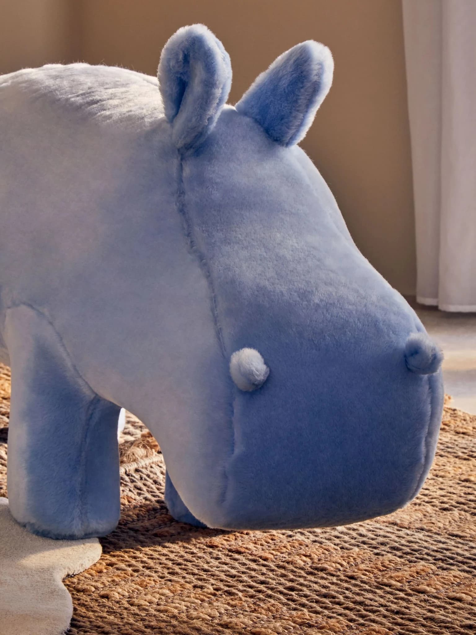 Jungle Safari Kids Blue Hippo Animal Stool - Seating, photo 5 of 8