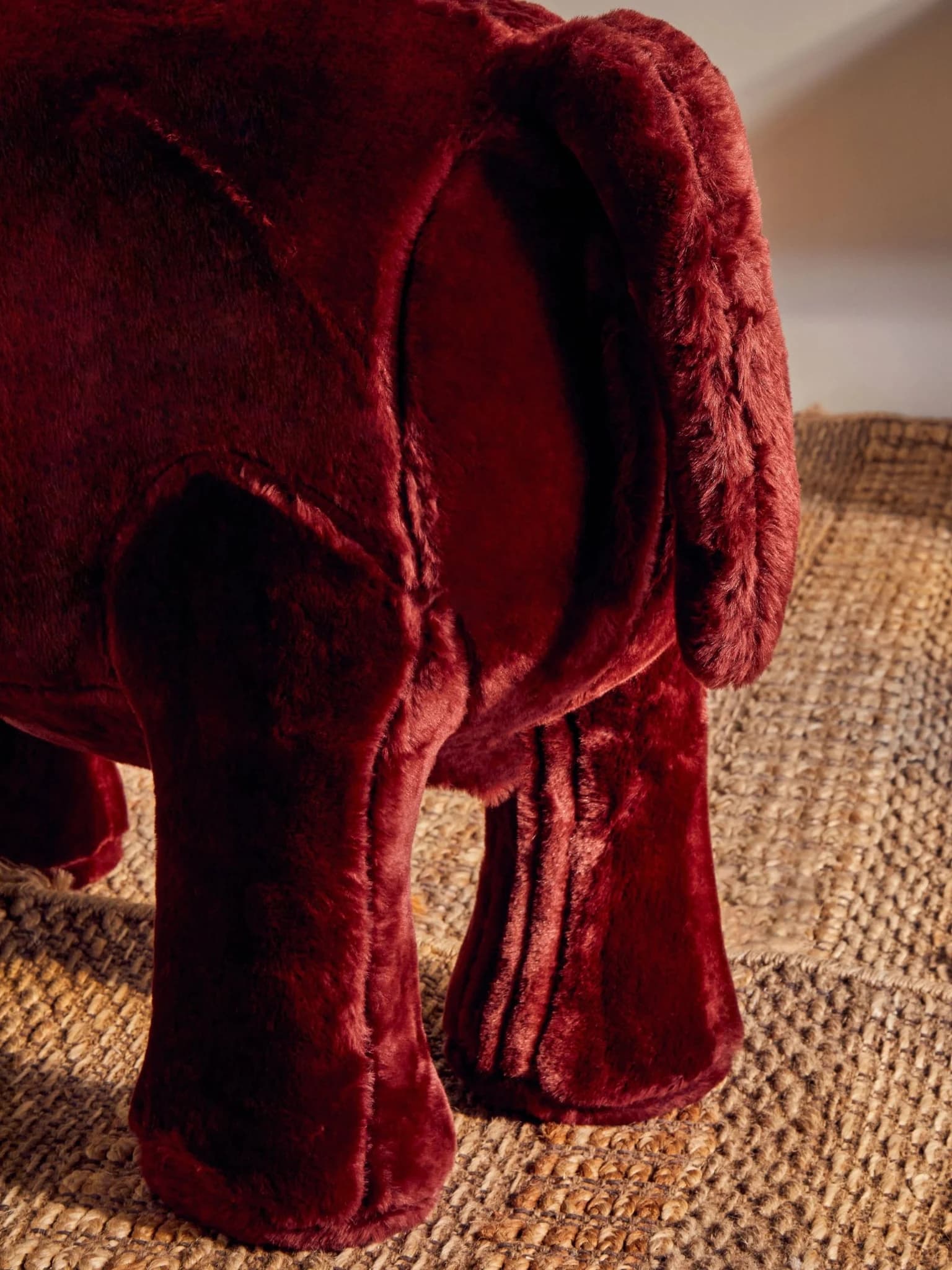 Jungle Safari Kids Maroon Rhino Animal Stool - Seating, photo 2 of 8