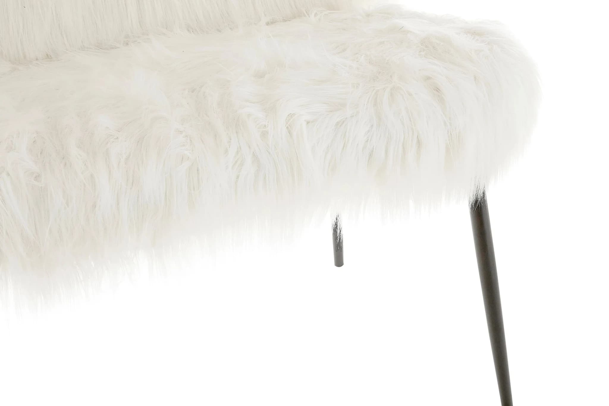 Sienna Faux Fur Two Seater Sofa With Black Legs - Seating, photo 8 of 8